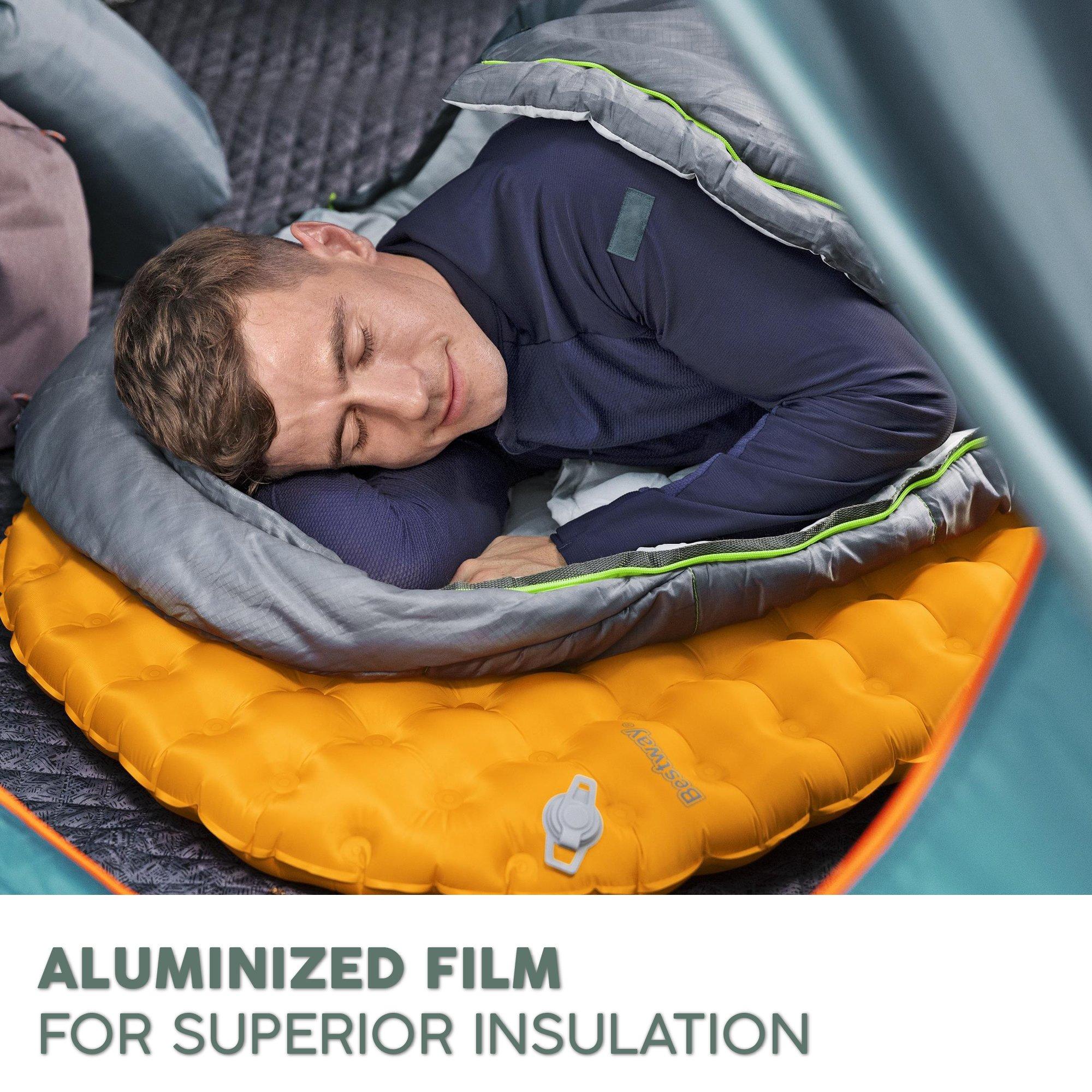 Yellow - Bestway - RidgeLite Insulated Large Mummy Sleeping Pad - 7