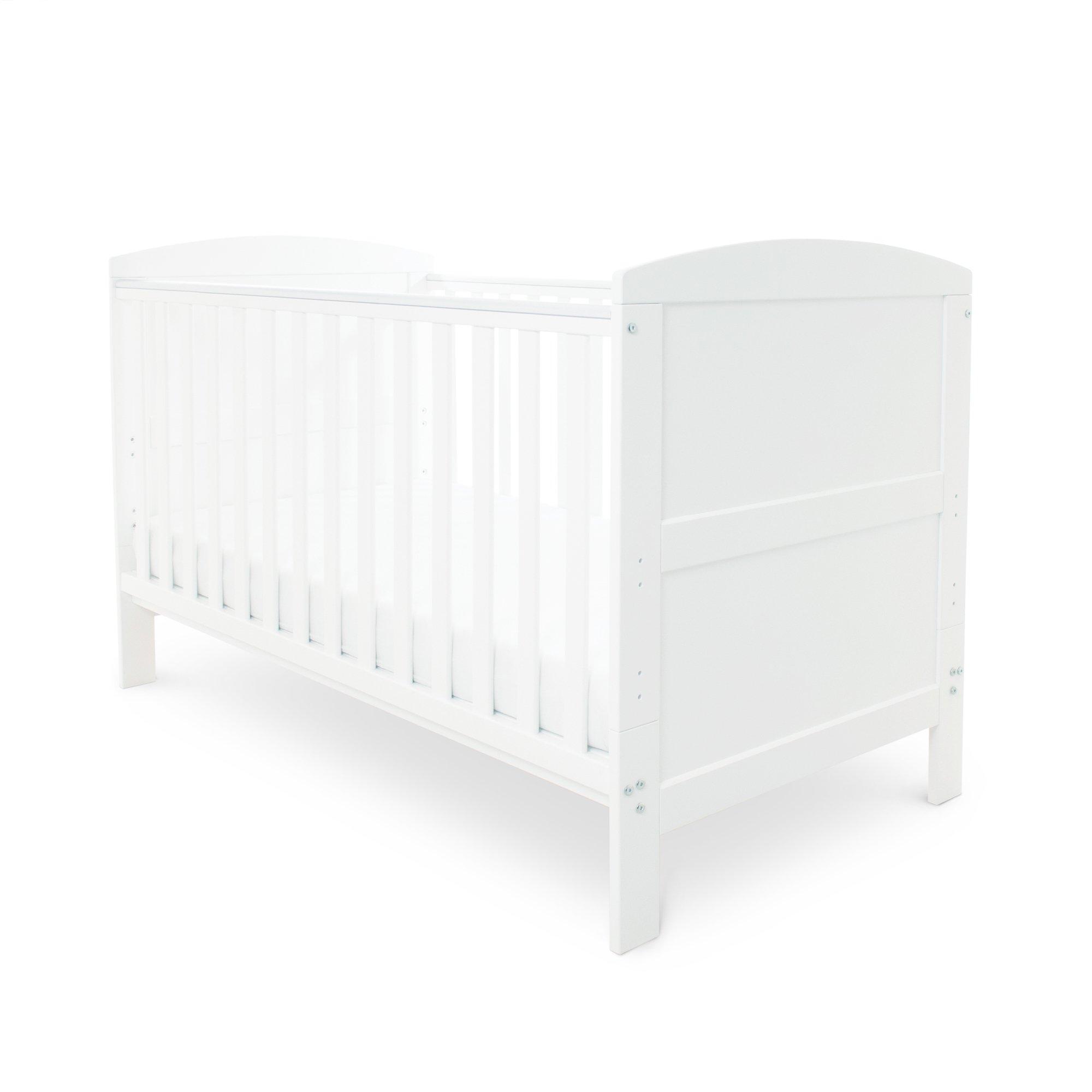 White - Ickle Bubba - Coleby Classic Cot Bed and All Seasons Mattress - 1