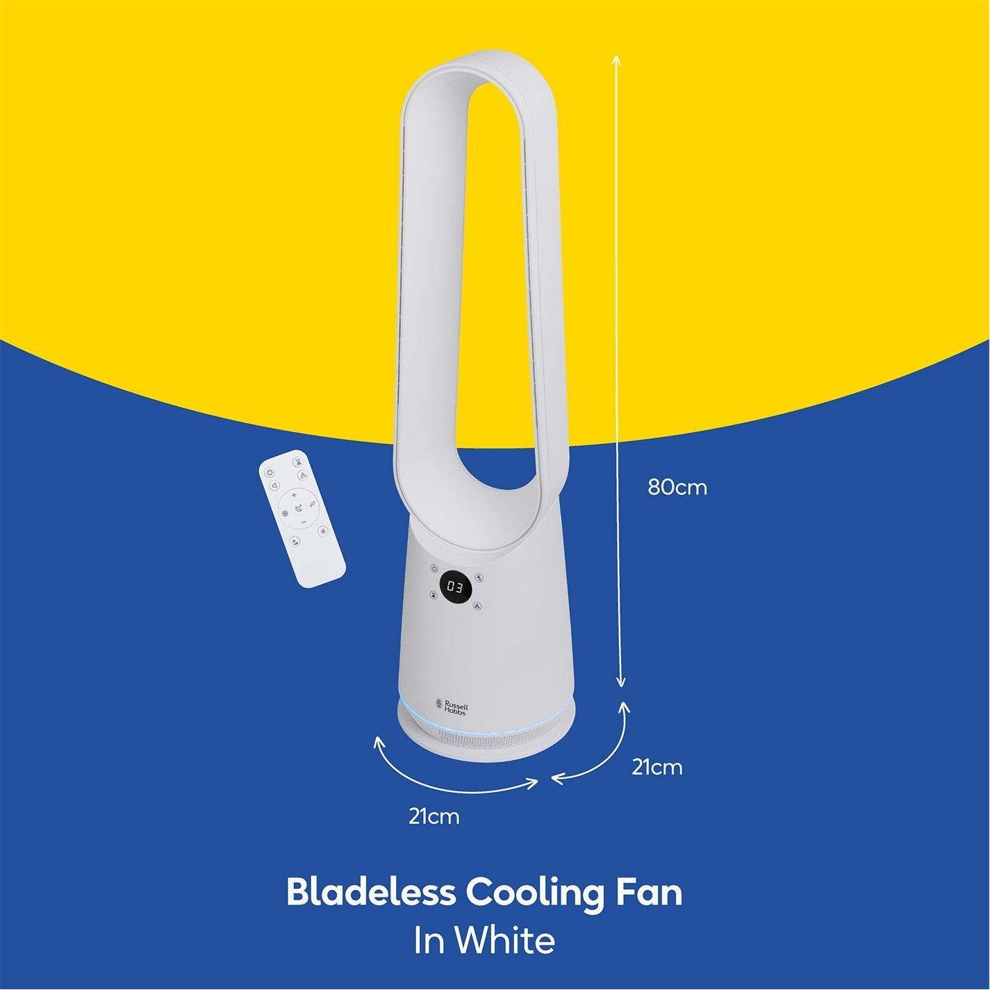 White - Russell Hobbs - RHBLDLC25 Bladeless Cooling Fan - White - 2