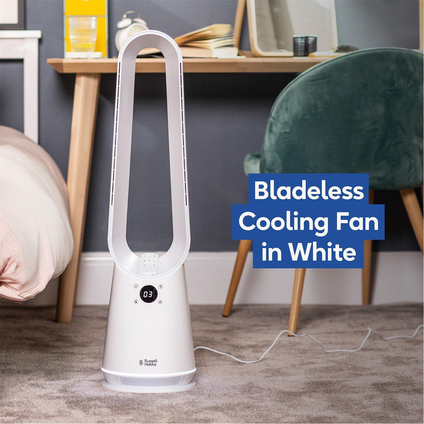 White - Russell Hobbs - RHBLDLC25 Bladeless Cooling Fan - White - 4