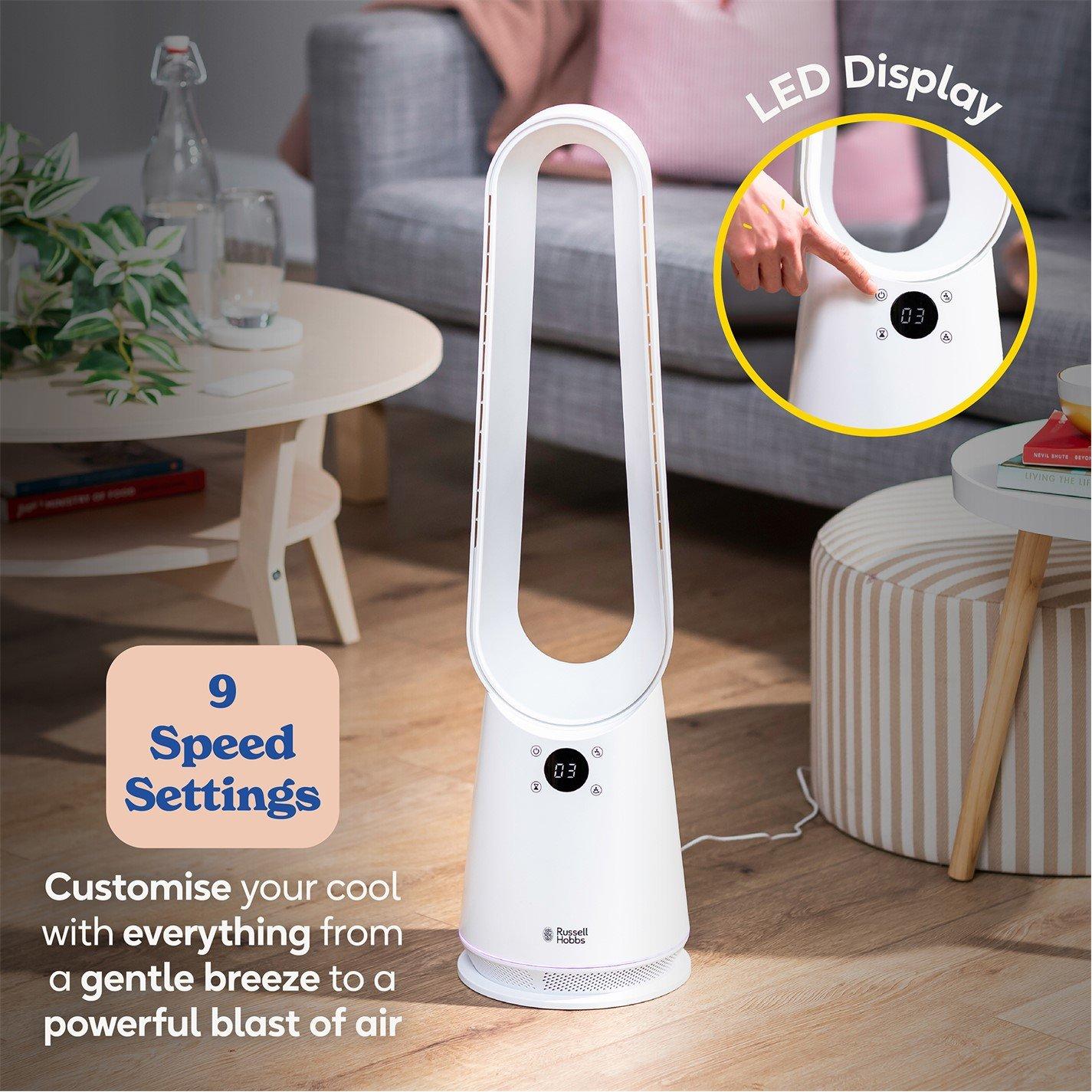 White - Russell Hobbs - RHBLDLC25 Bladeless Cooling Fan - White - 5