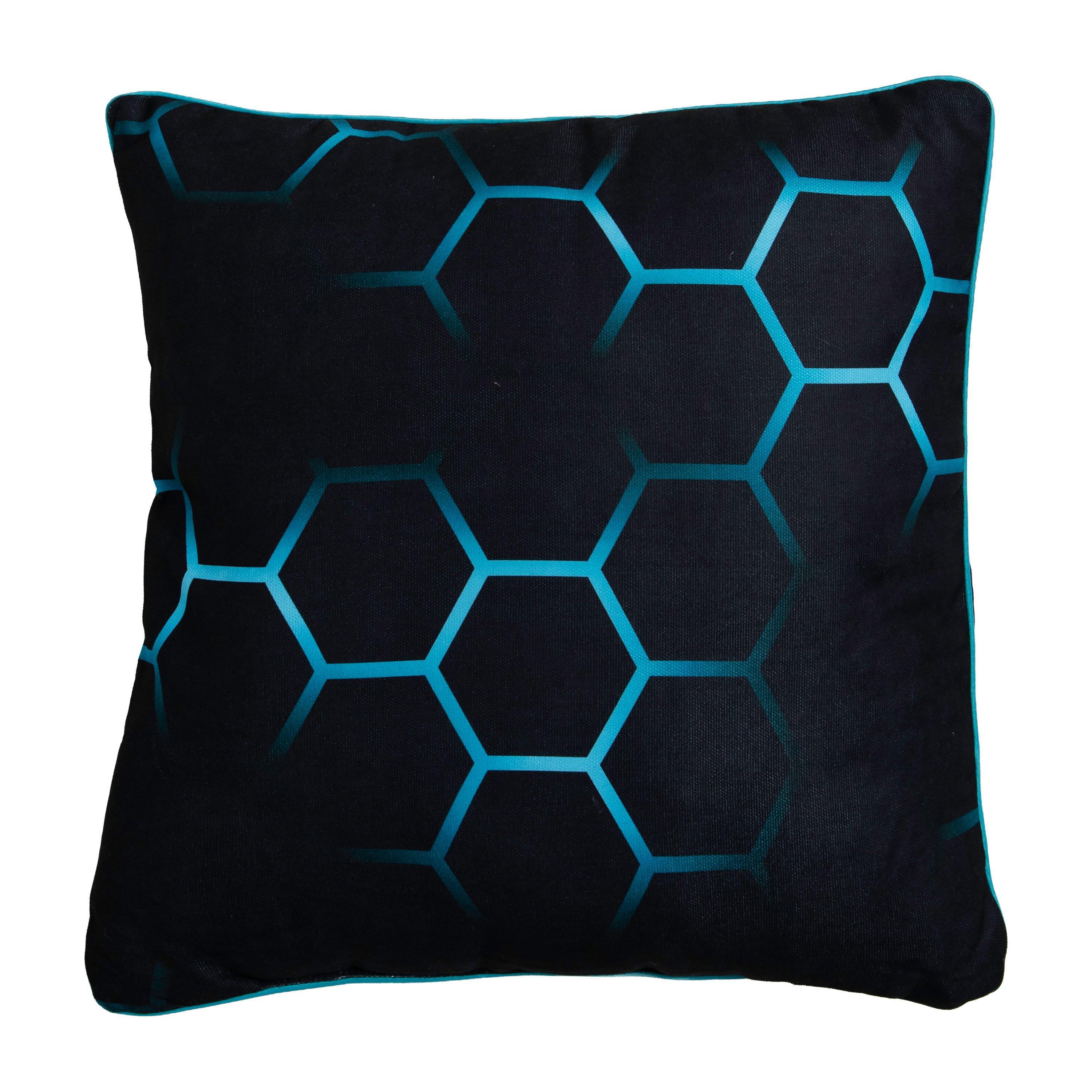 Blue - Mercedes - Mercedes Ridge Square Cushion - 2