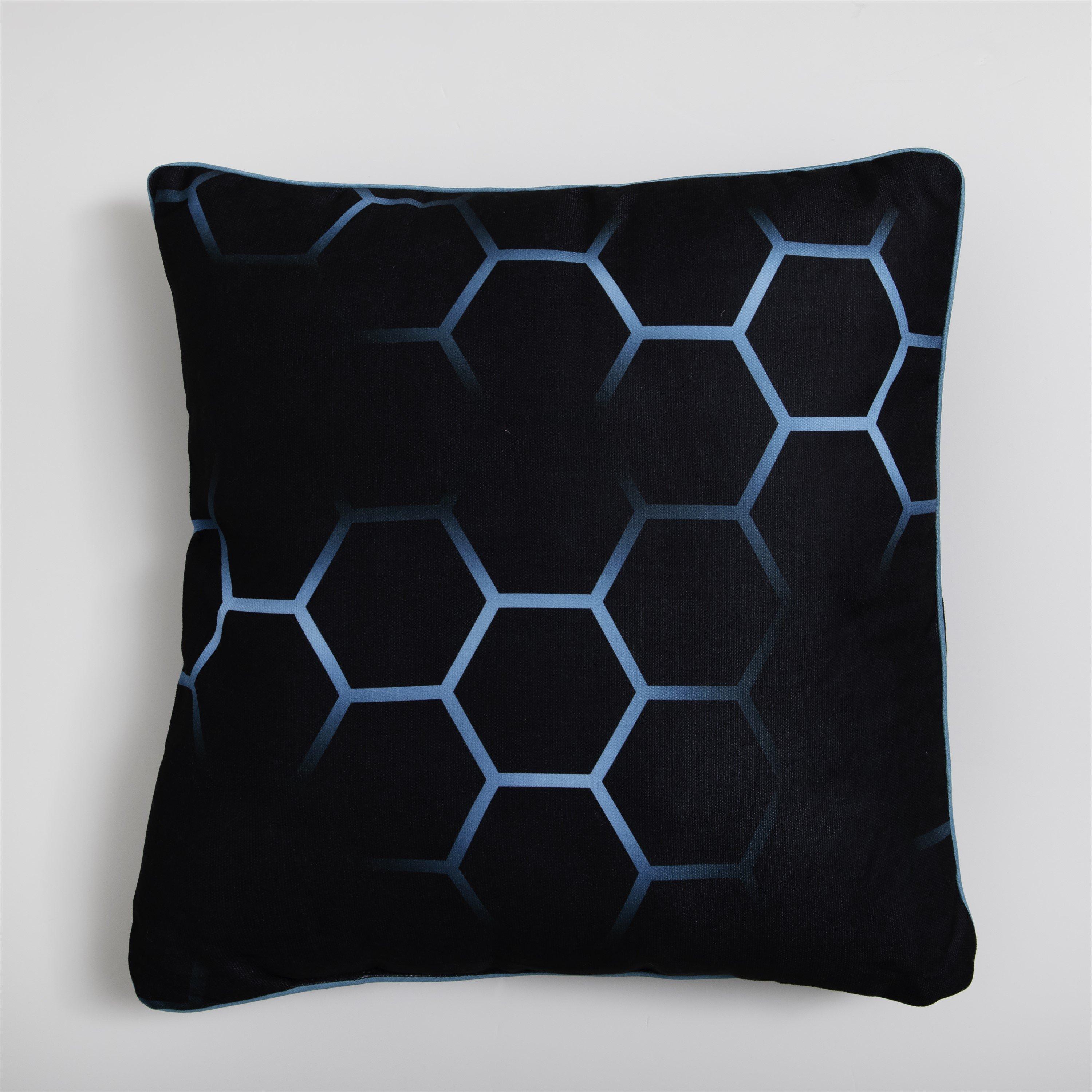 Blue - Mercedes - Mercedes Ridge Square Cushion - 7