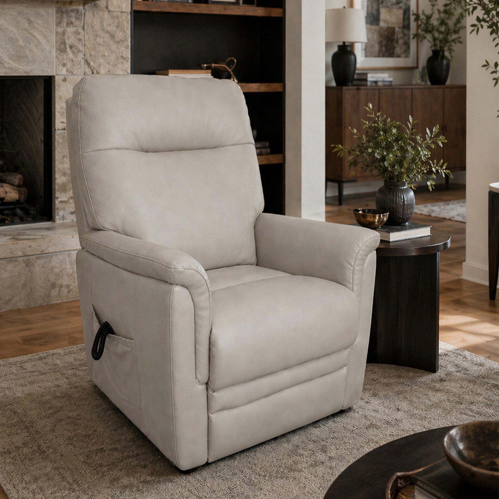 Pewter - Aspire - Dual Motor Riser Recliner Armchair (1 Seater) - 1