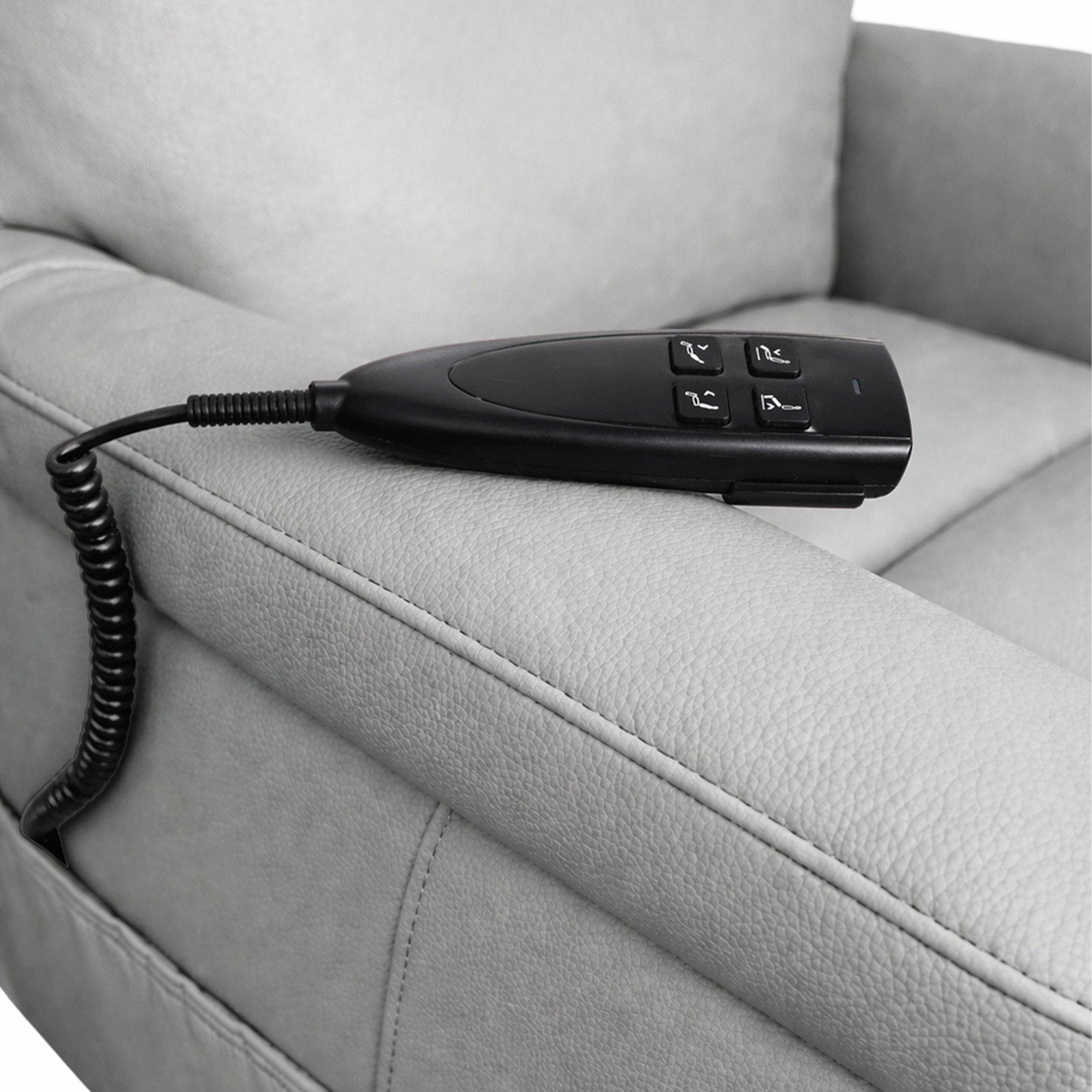 Pewter - Aspire - Dual Motor Riser Recliner Armchair (1 Seater) - 3