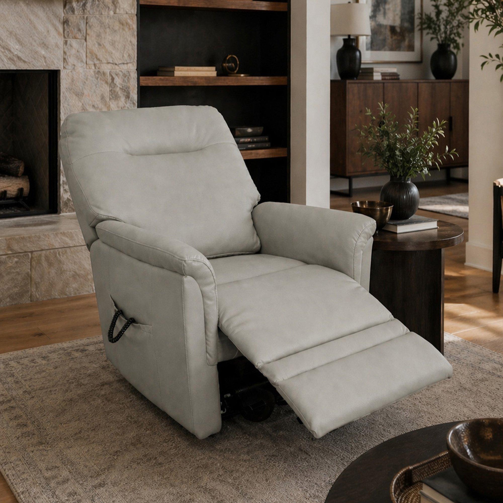 Pewter - Aspire - Dual Motor Riser Recliner Armchair (1 Seater) - 4