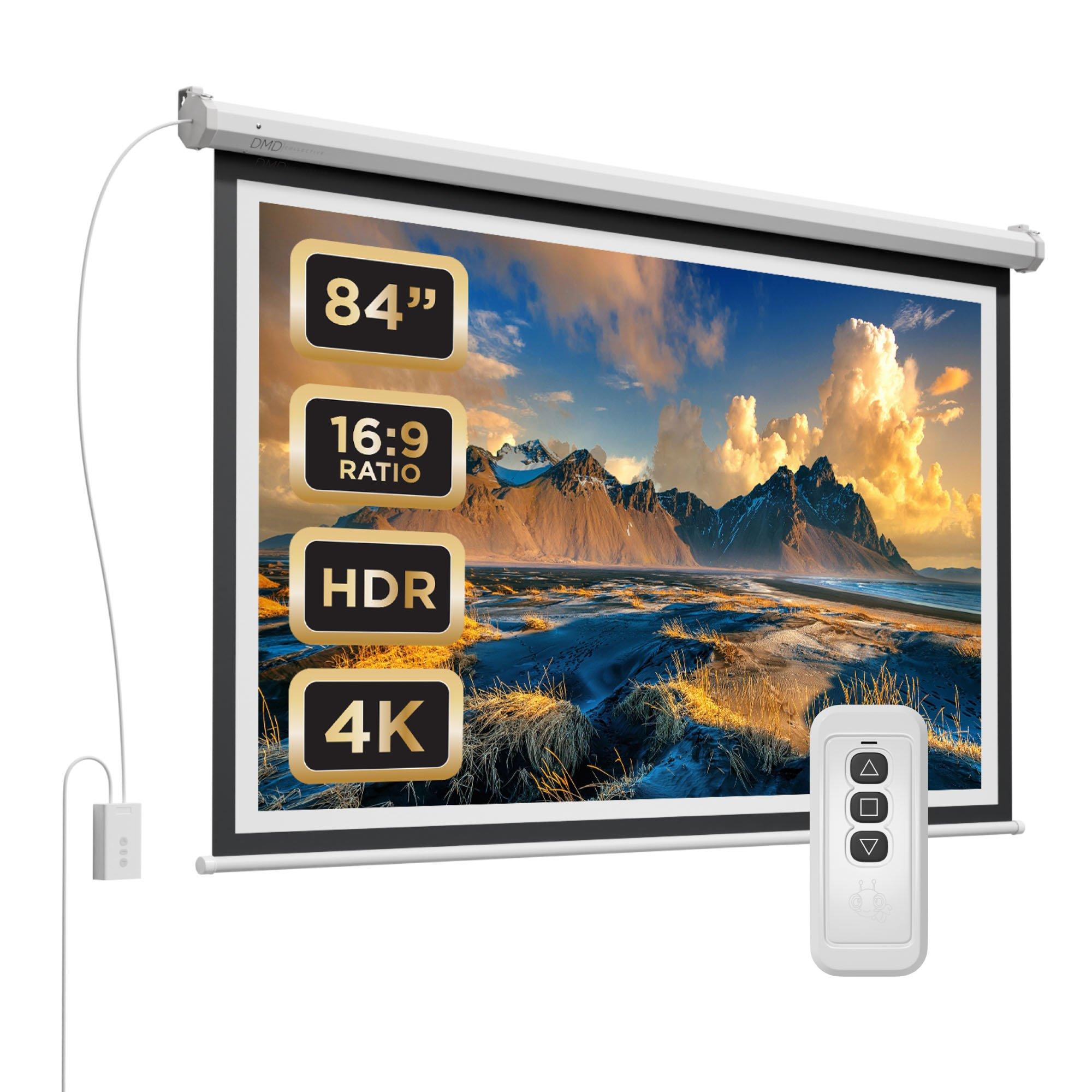 Dmd Collective  84 Electric Motorized Screen 16:9 Aspect Ratio - White - 186cmW¿105