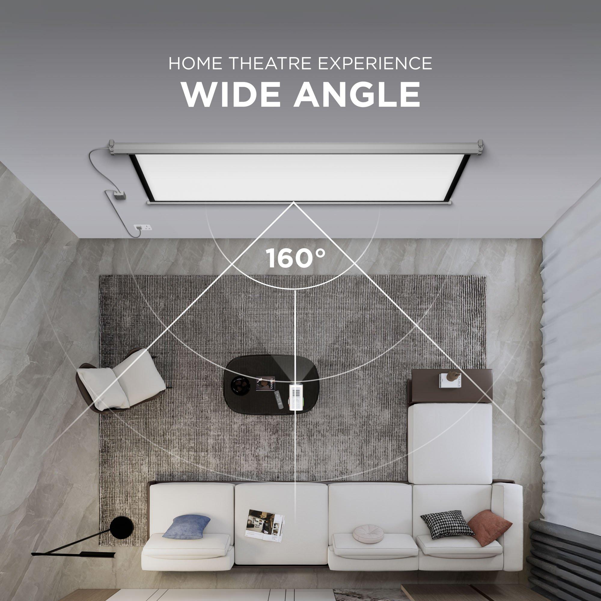 White - DMD Collective - 84 Electric Motorized Screen 16:9 Aspect Ratio - 4