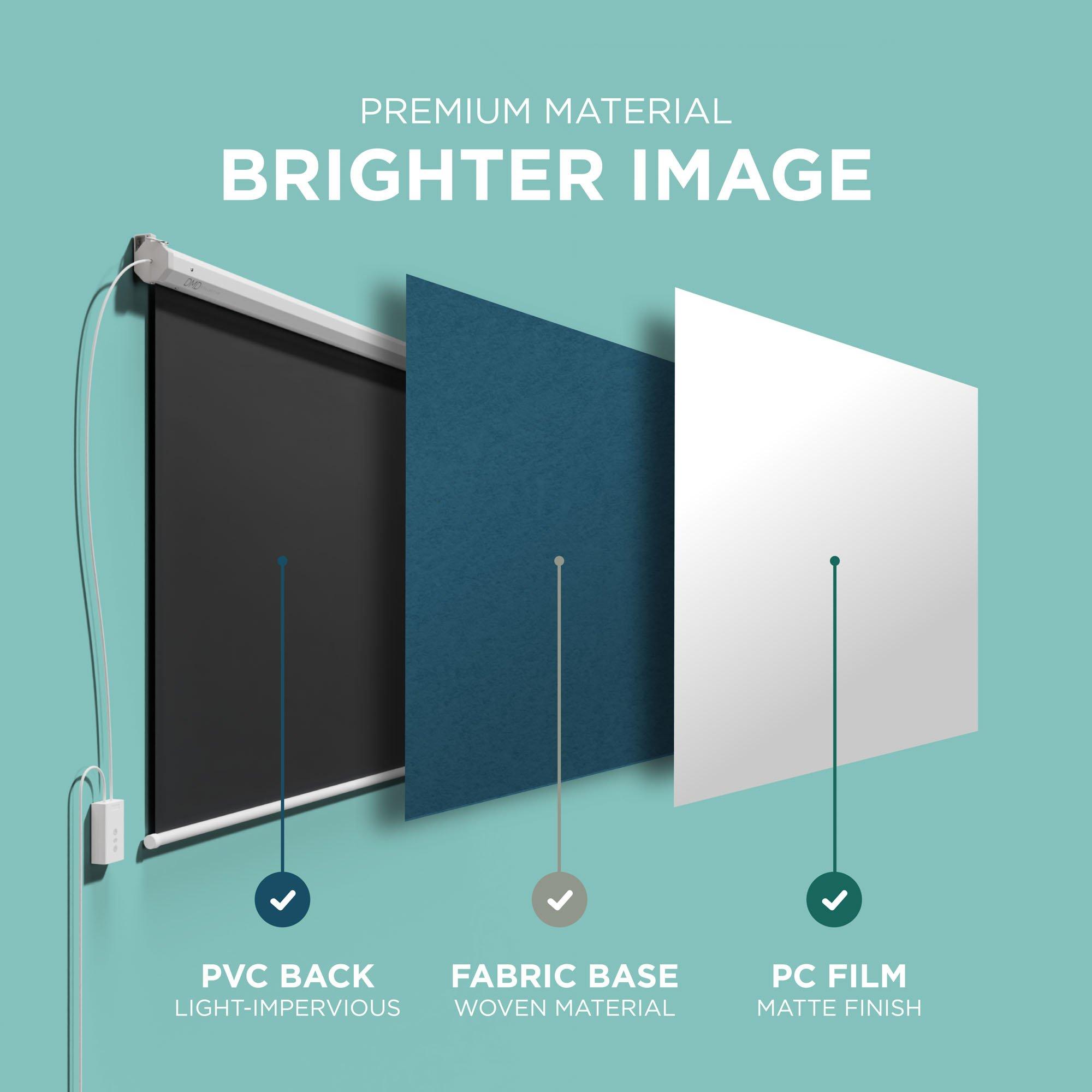 White - DMD Collective - 84 Electric Motorized Screen 16:9 Aspect Ratio - 7