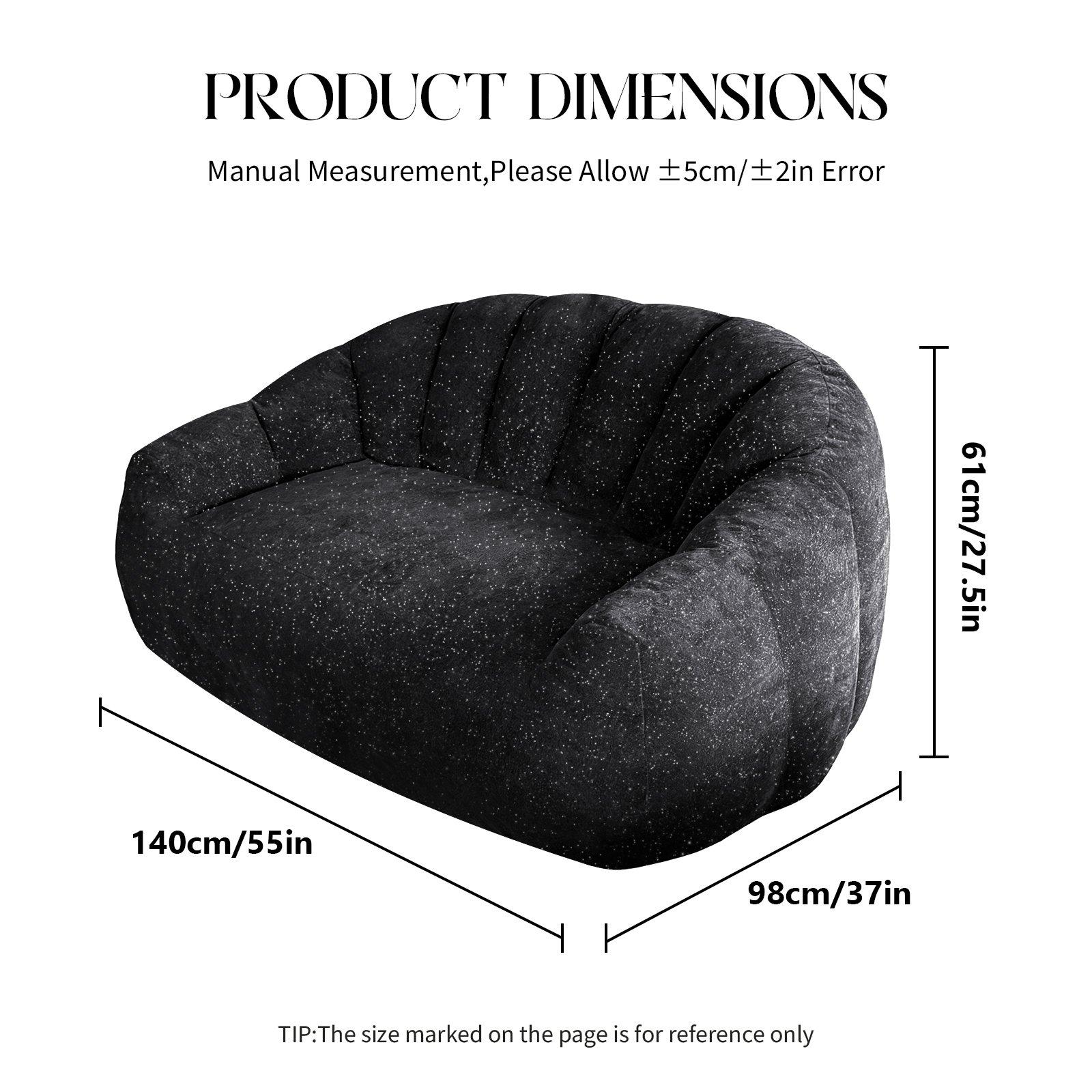 Black - Urban Meuble - SOFA Plush Bean Bag Lazy Couch - 6