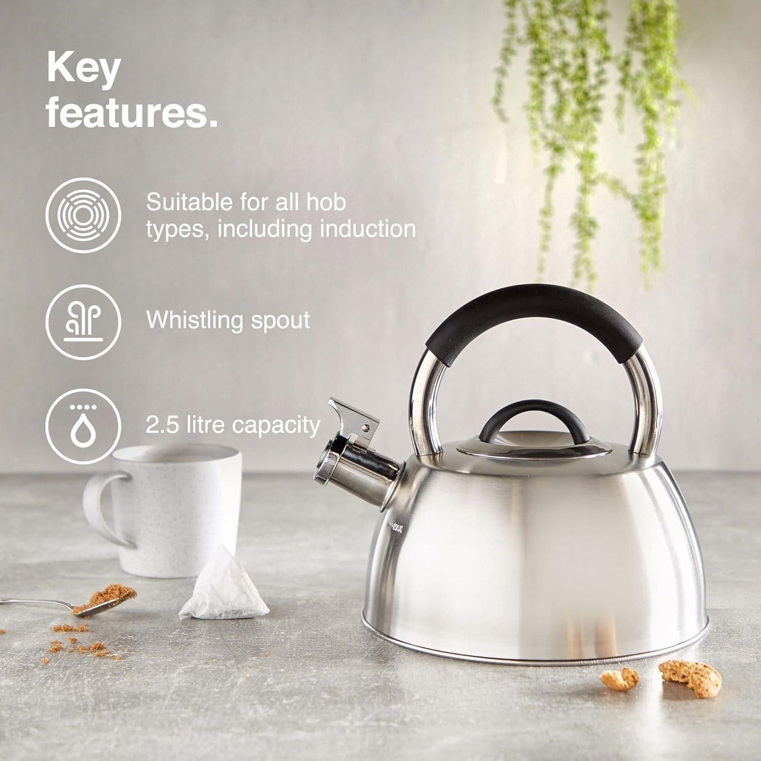 Silver - VonShef - VonShef Stove Top Kettle Stainless Steel - 2