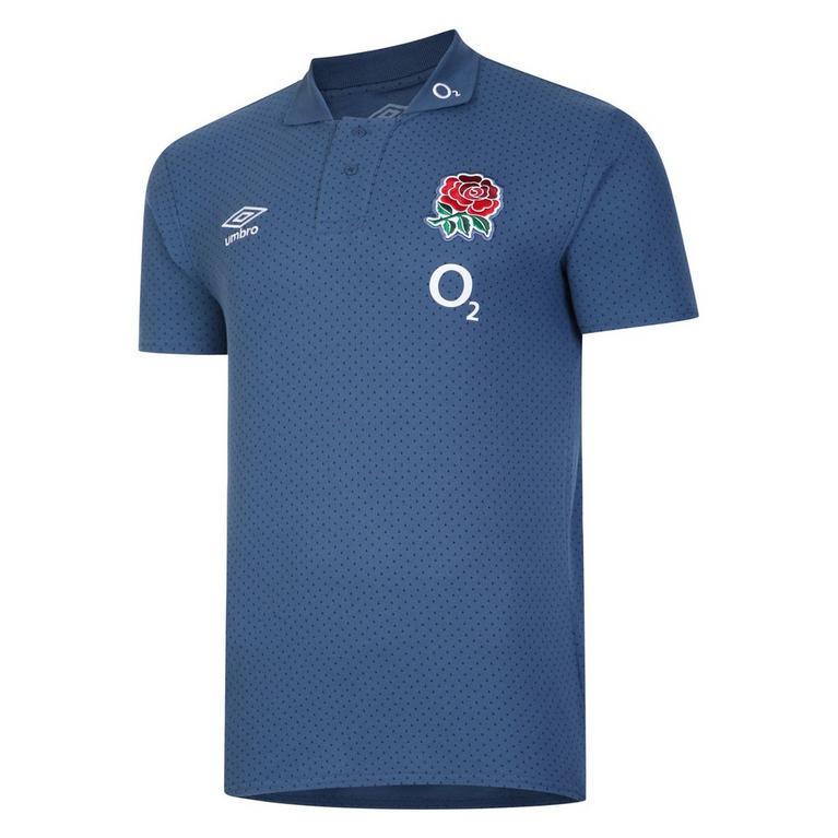 Bleu Enseigne - Umbro - England Rugby CVC Polo Shirt Adults - 1