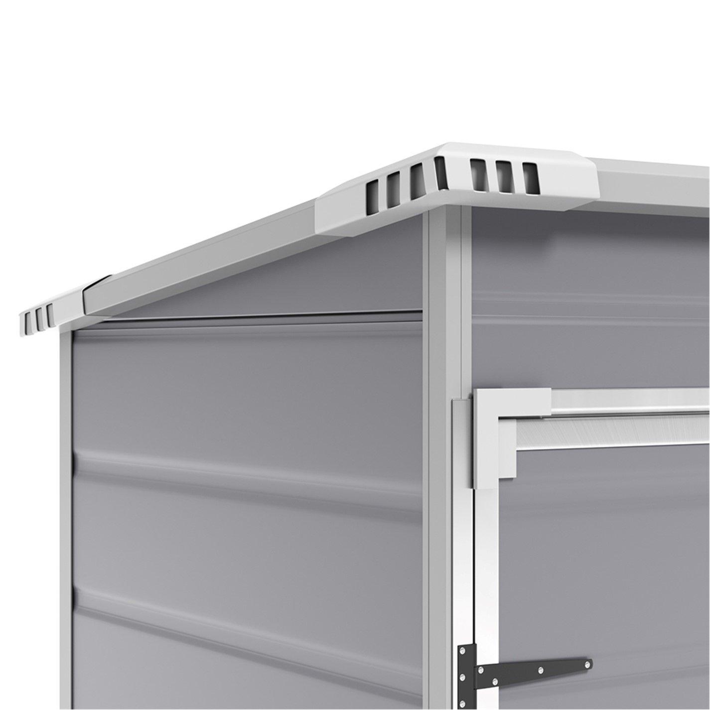 Grey - Breeins - Outdoor 5x3Fts Garden Plastic Tool Shed Grey - 4