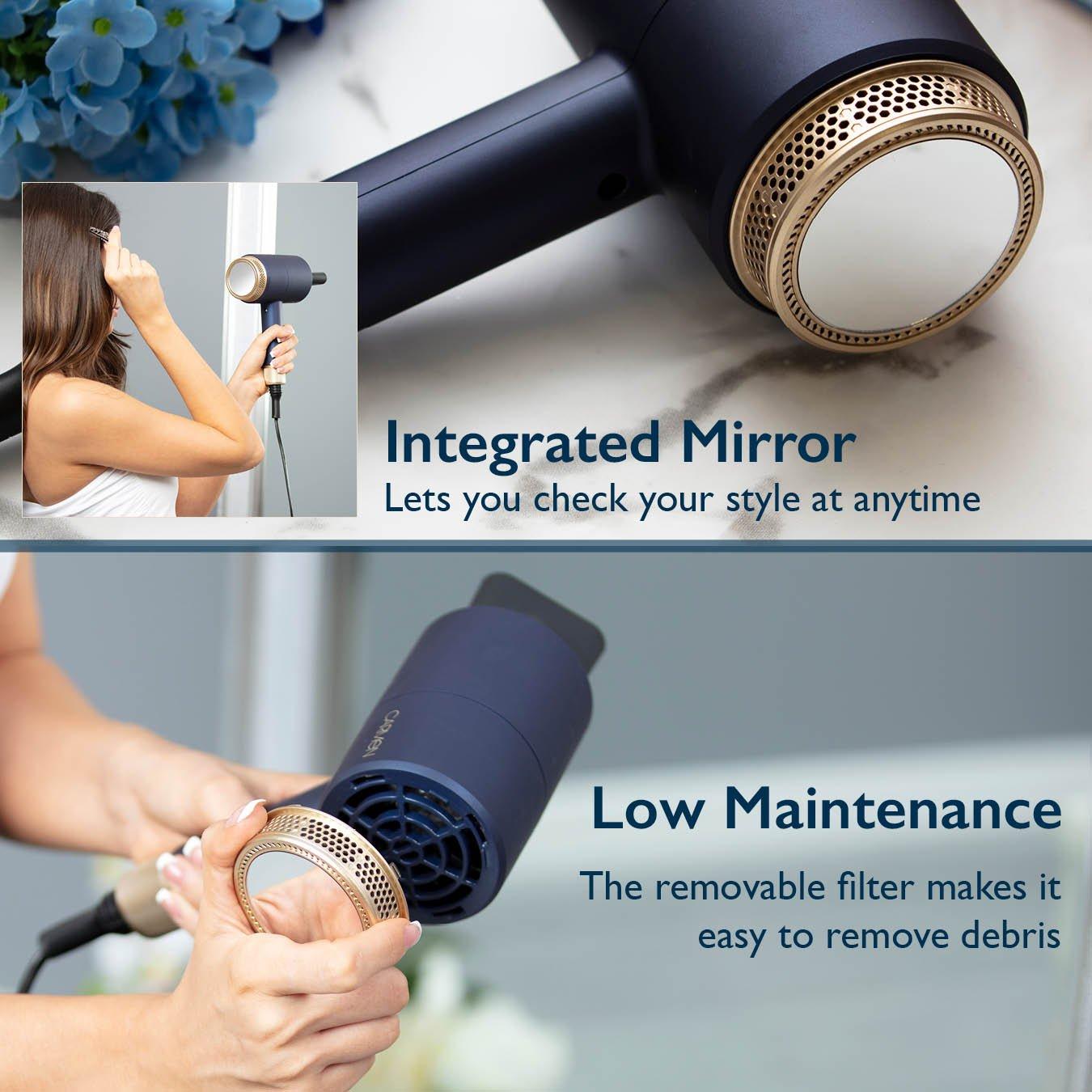 Midnight Blue - Carmen - Twilight DC Professional Hair Dryer Blue and Champ - 6