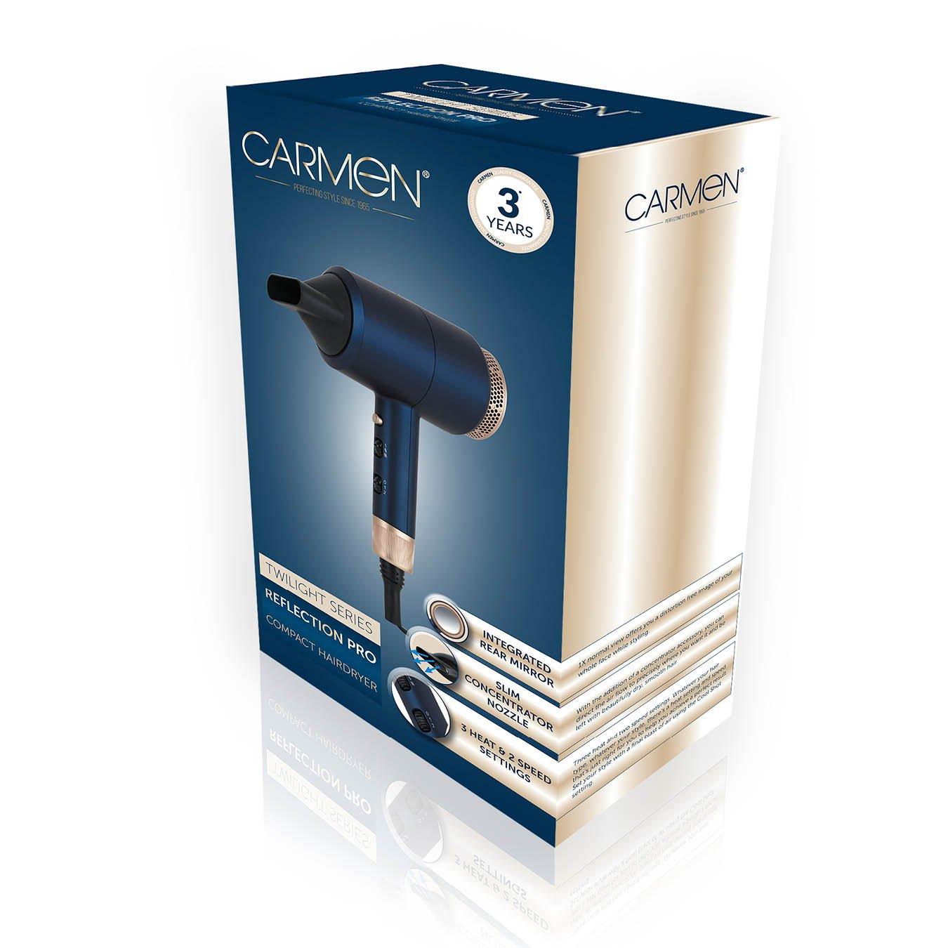 Midnight Blue - Carmen - Twilight DC Professional Hair Dryer Blue and Champ - 9