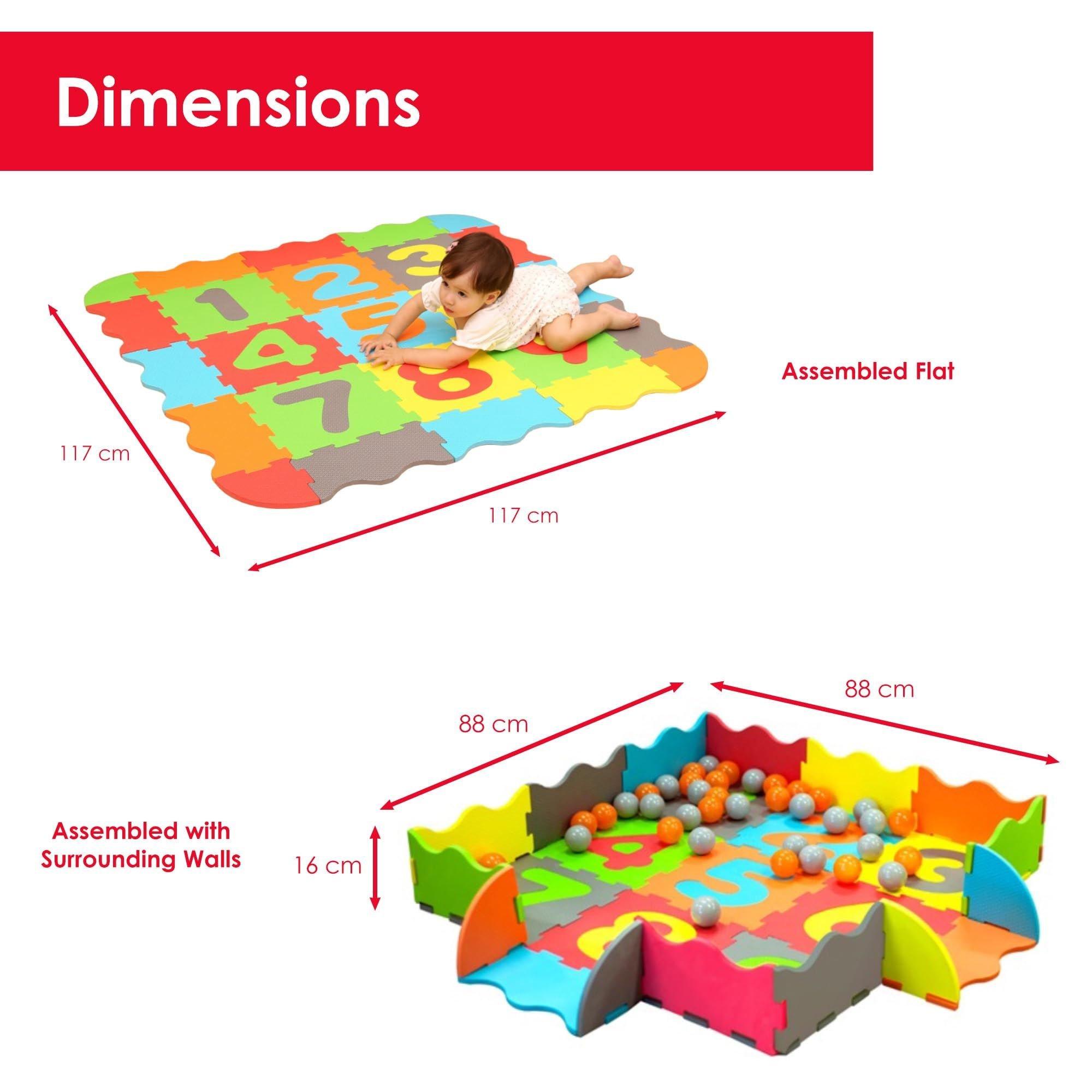 Multicolour - Planet Direct - M.Y Interlocking Foam Play Mats with 40 Ball Pit B - 2