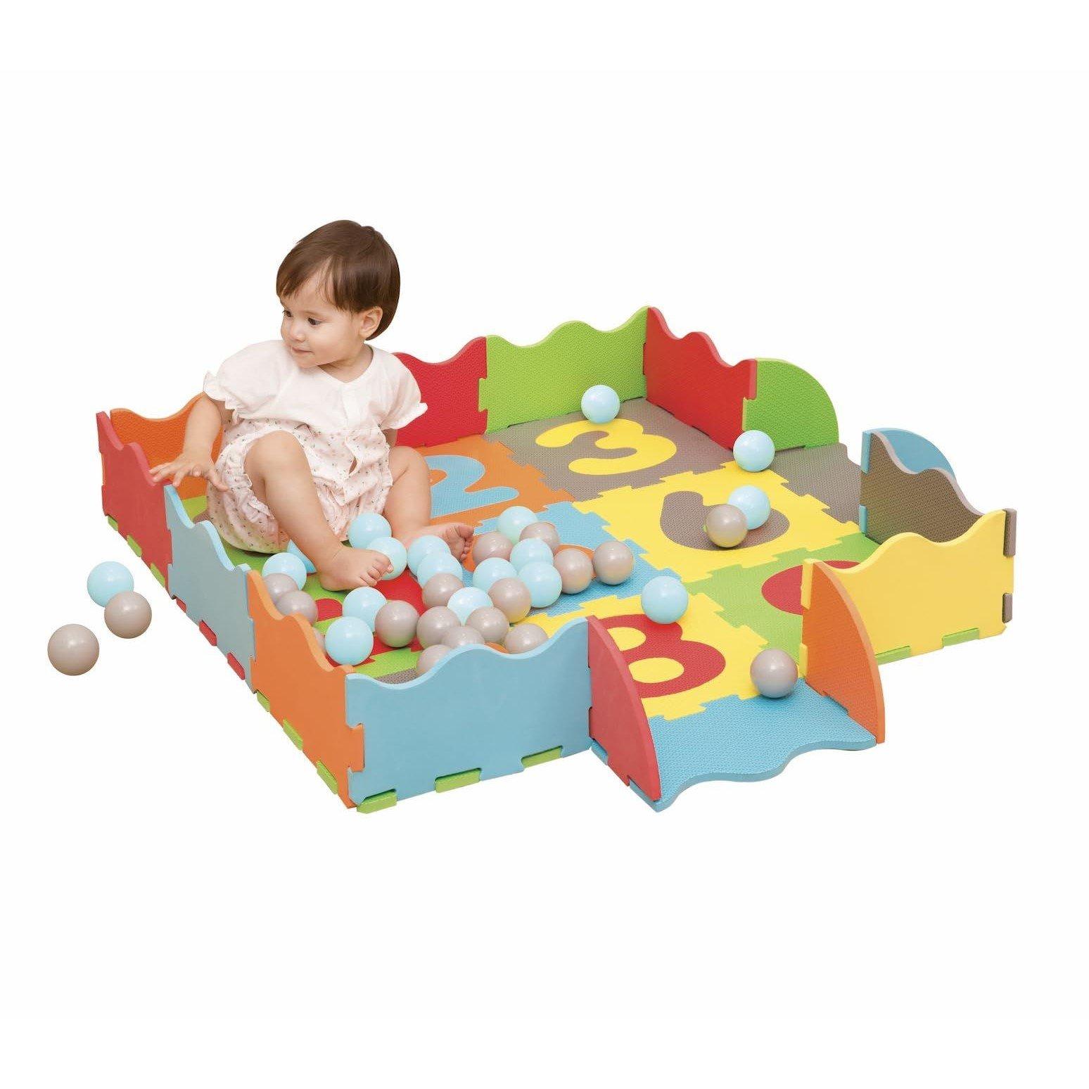 Multicolour - Planet Direct - M.Y Interlocking Foam Play Mats with 40 Ball Pit B - 8