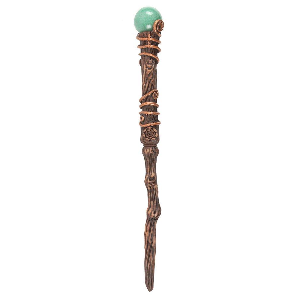 Brown - Something Different - Abundance Green Aventurine Crystal Wand with Pouch - 2