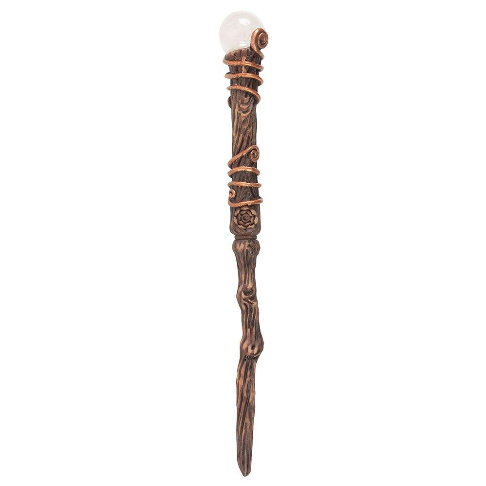 Brown - Something Different - Energy Clearing Aura Quartz Crystal Wand with Pouc - 2