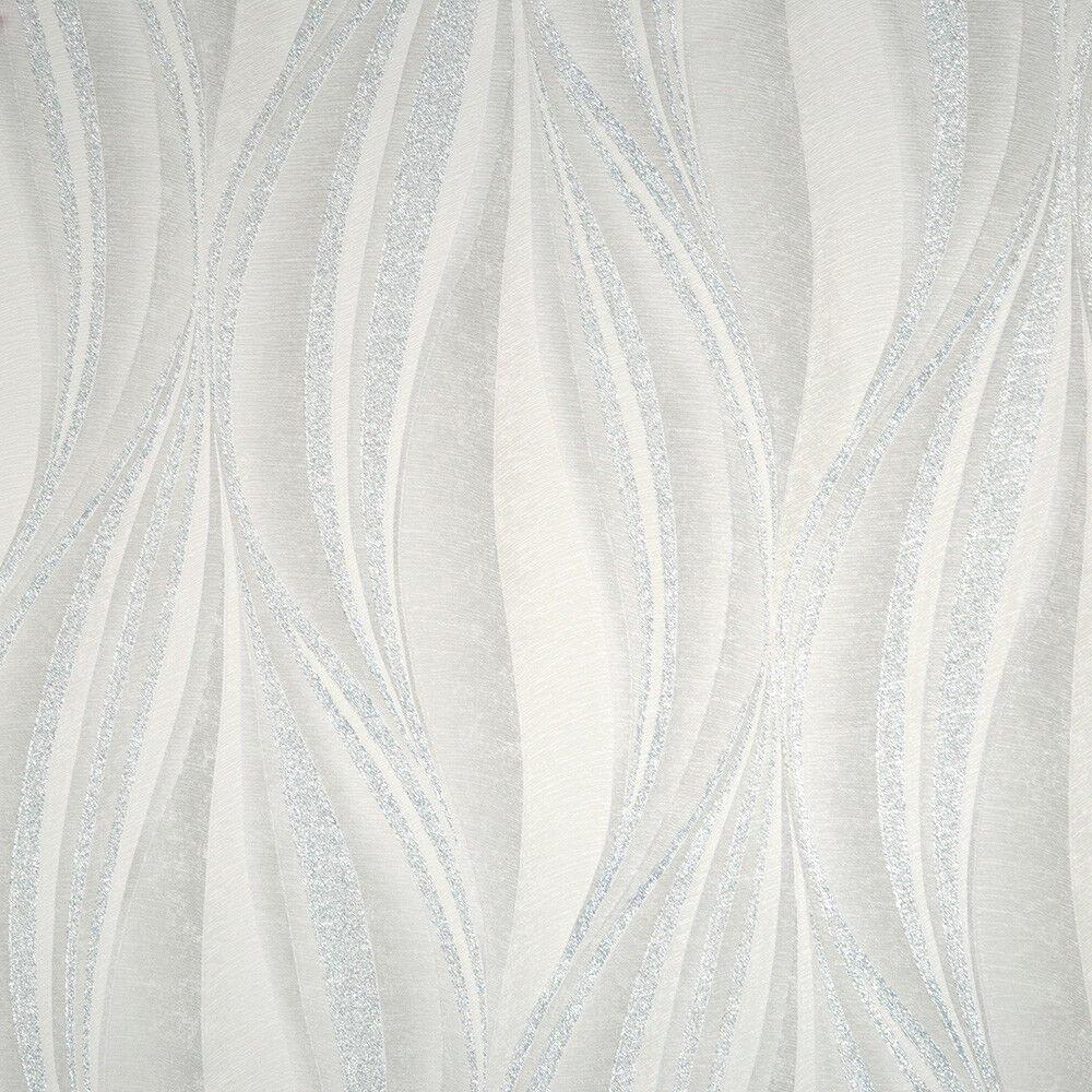 Grey - Boutique - Tango Embossed Geometric Grey/White/Silver Shimmer - 3