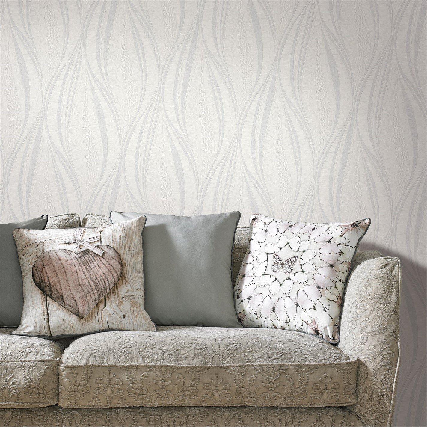 Grey - Boutique - Tango Embossed Geometric Wallpaper - 3