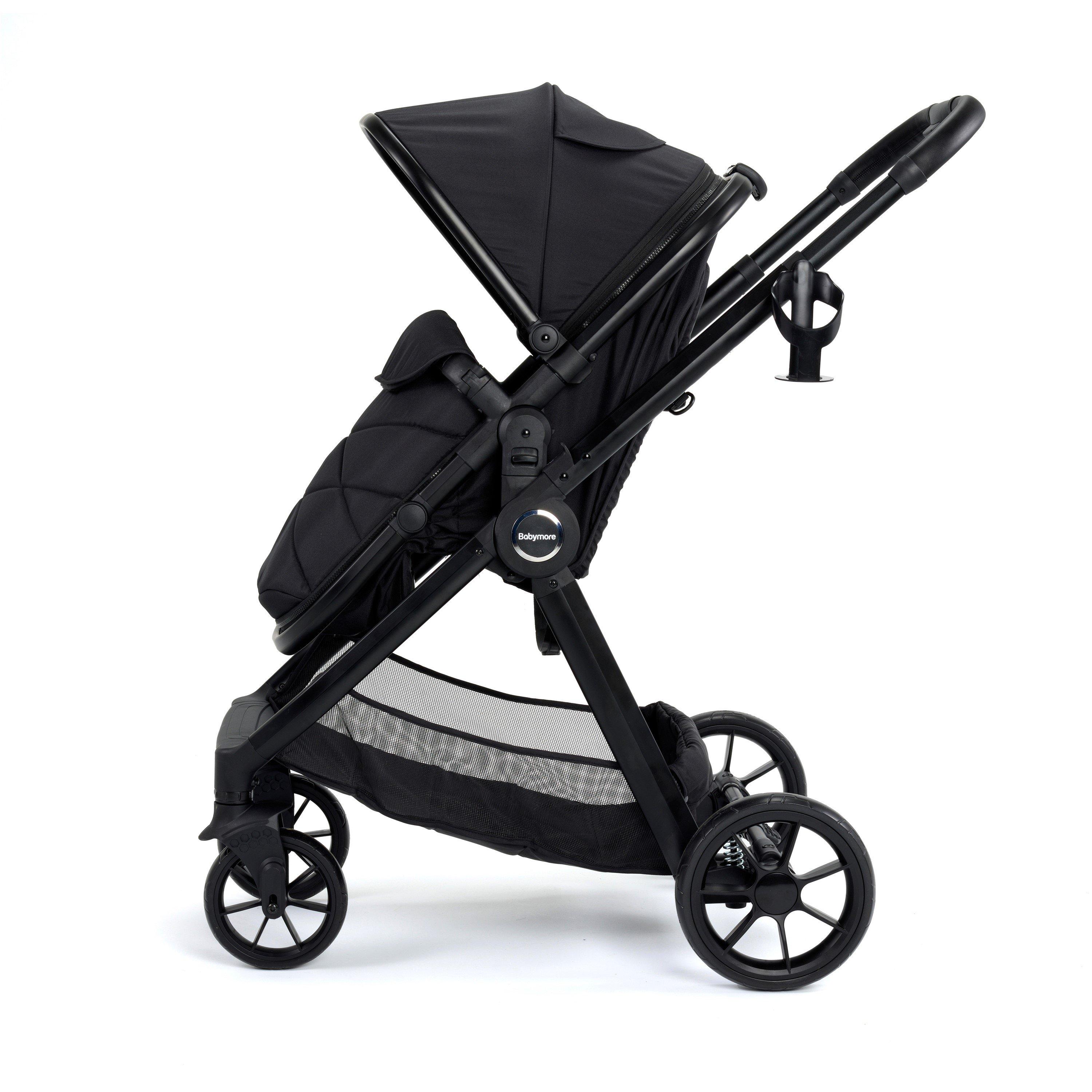 Black - Babymore - Mimi Pram Pushchair - Black - 6