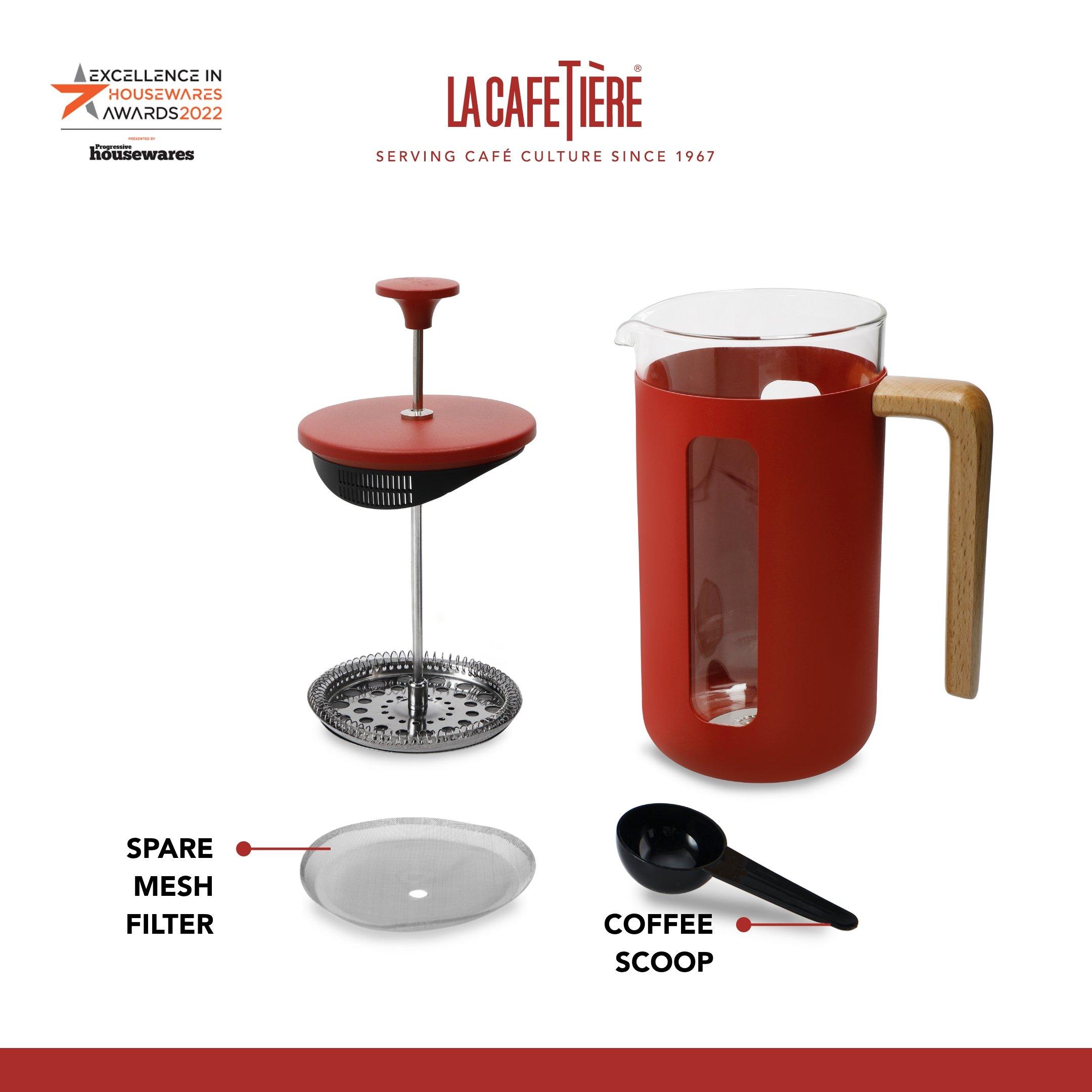 Red - La Cafetiere - La Cafetiere Pisa Glass Cafetiere Red - 4