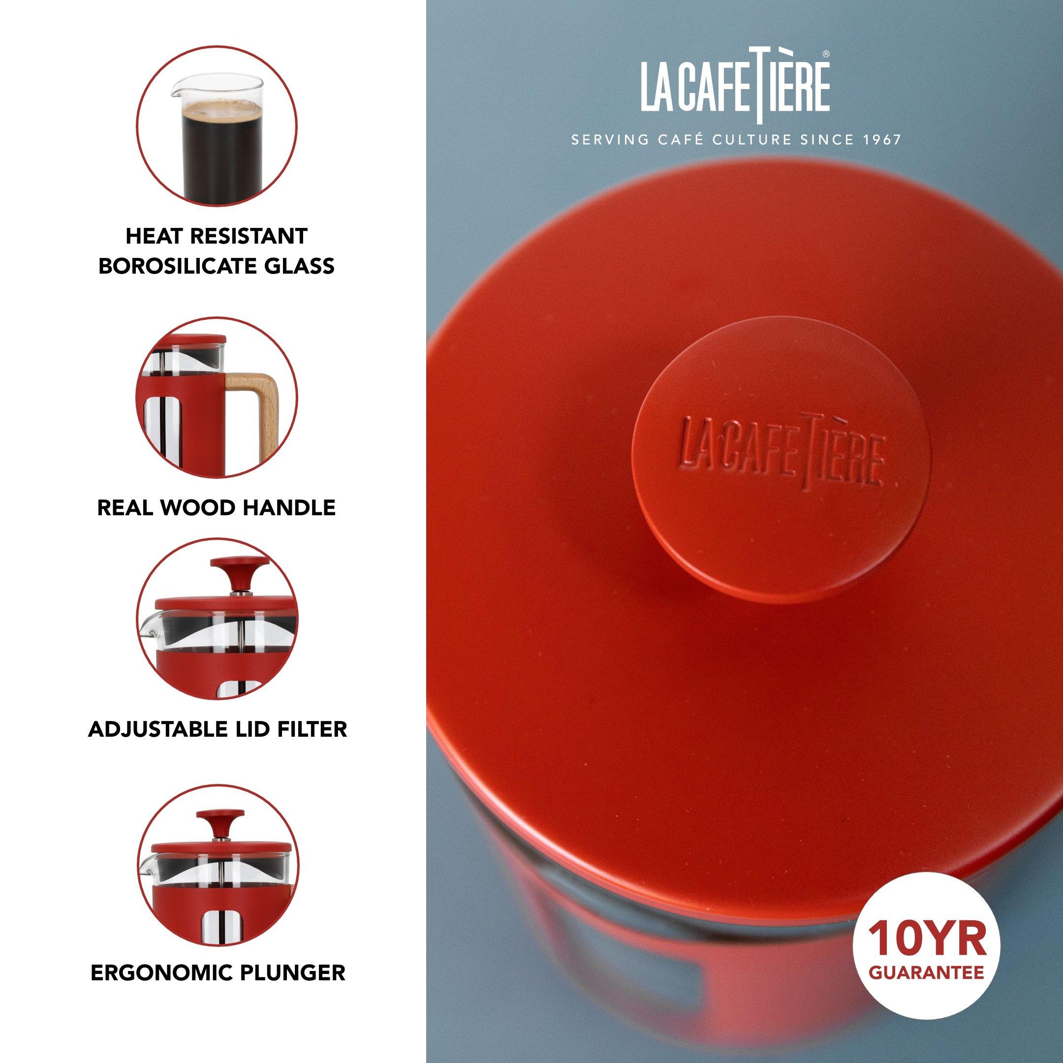 Red - La Cafetiere - La Cafetiere Pisa Glass Cafetiere Red - 5