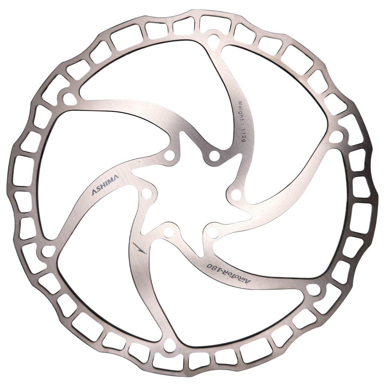 Silver - Ashima - AiRotor 6 Bolt 180/185mm 6 BOLT 180MM - 1