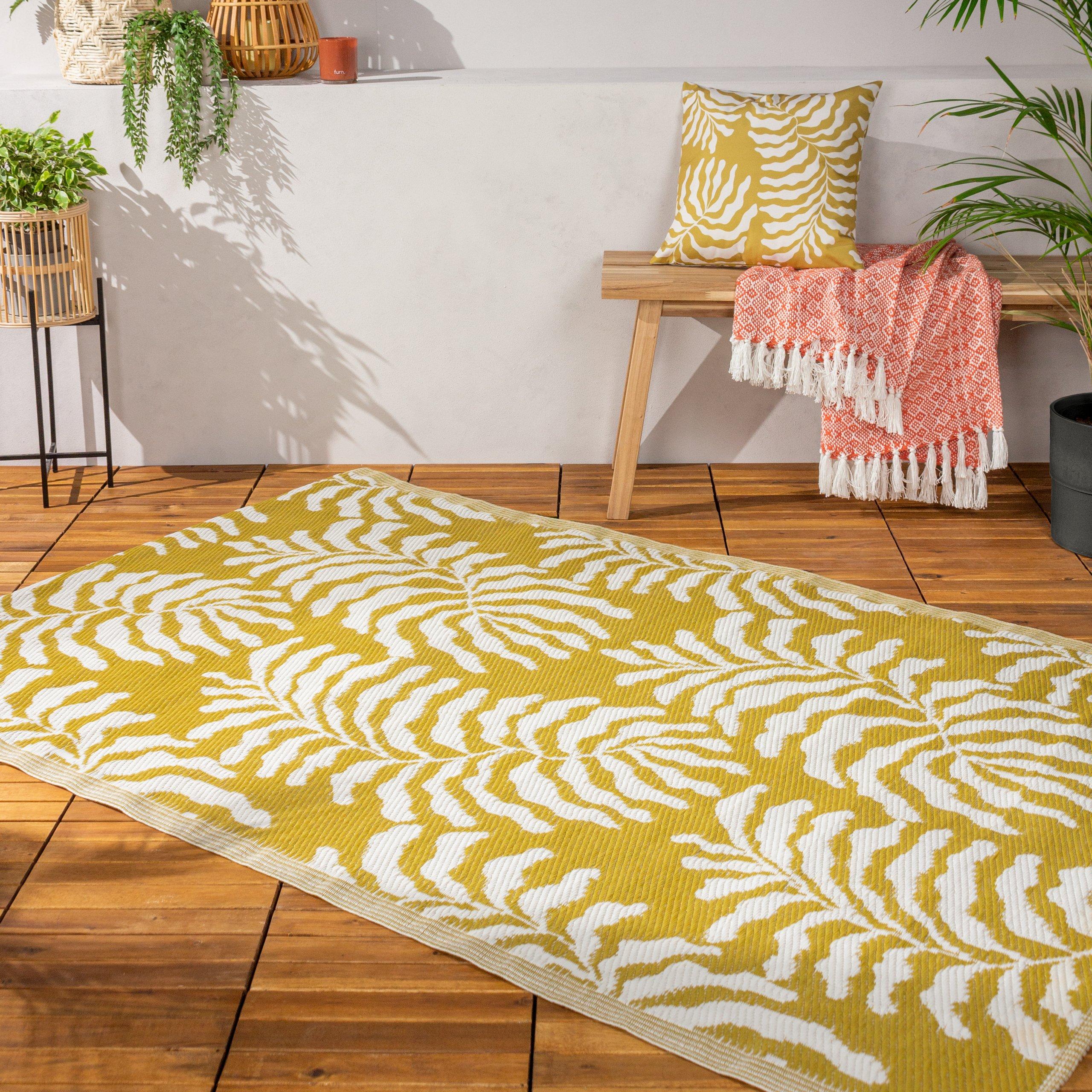 Furn.  Tocorico Recycled Outdoor Rug - Mustard - 120 x 180c