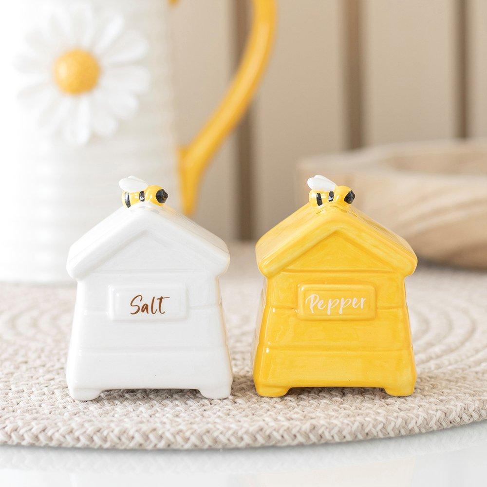 White - Something Different - Beehive Salt and Pepper Shakers - 1