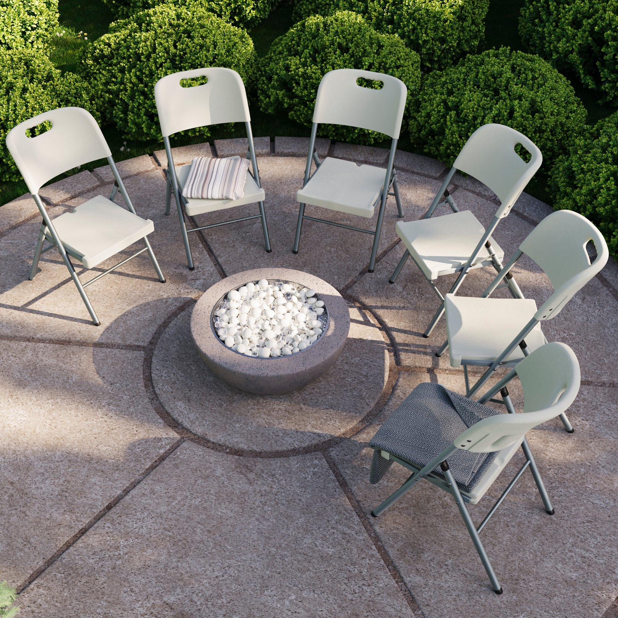 White - Lassic - Home Vida Set of 6 Outdoor Indoor Folding Chairs - 5