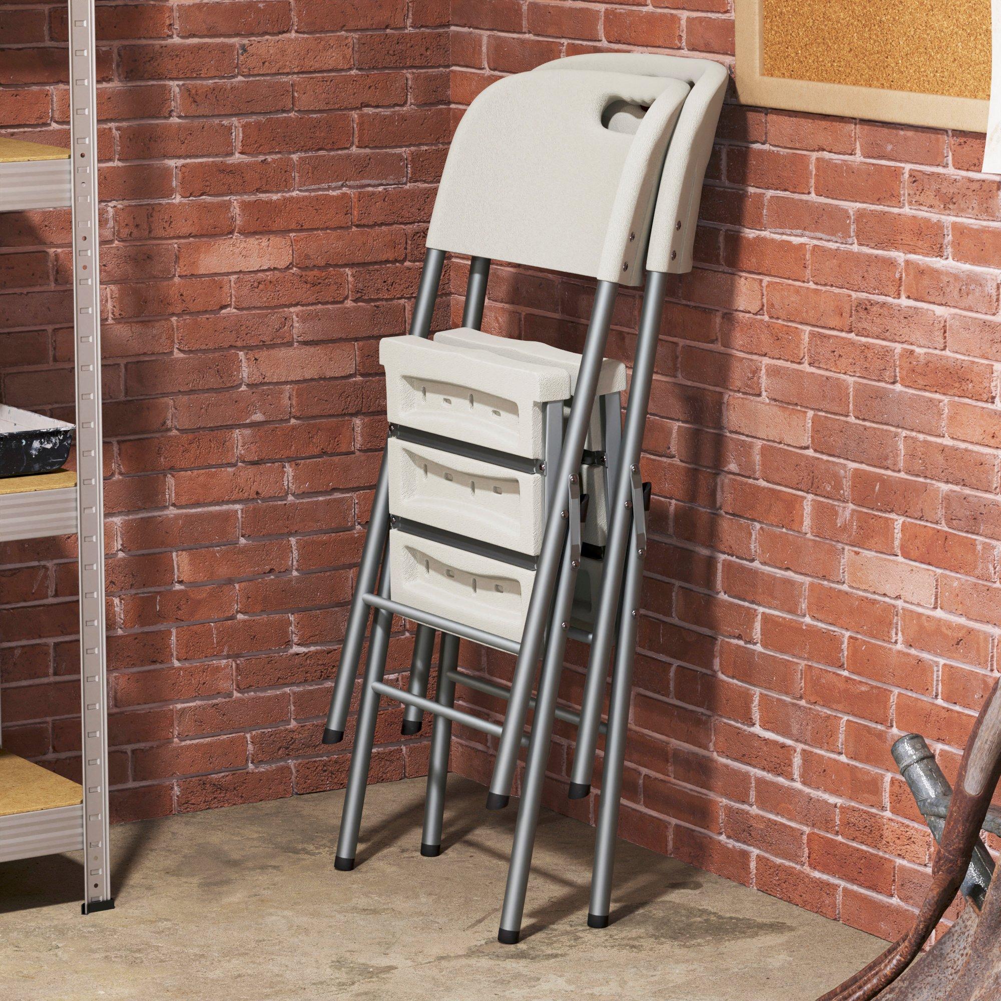 White - Lassic - Home Vida Set of 6 Outdoor Indoor Folding Chairs - 8