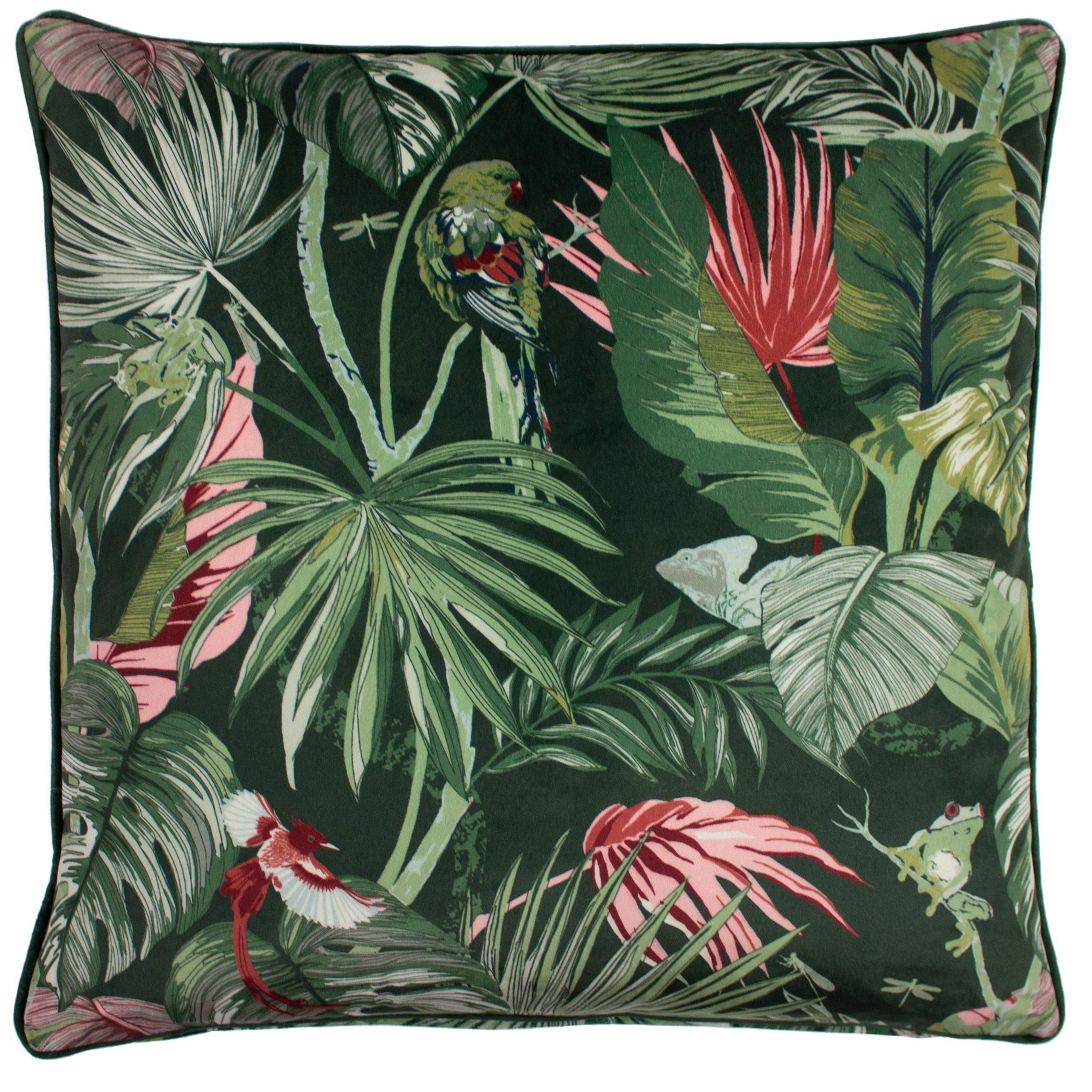 Paoletti  Amazon Creatures Tropical Cushion - Jade - 50x50cm