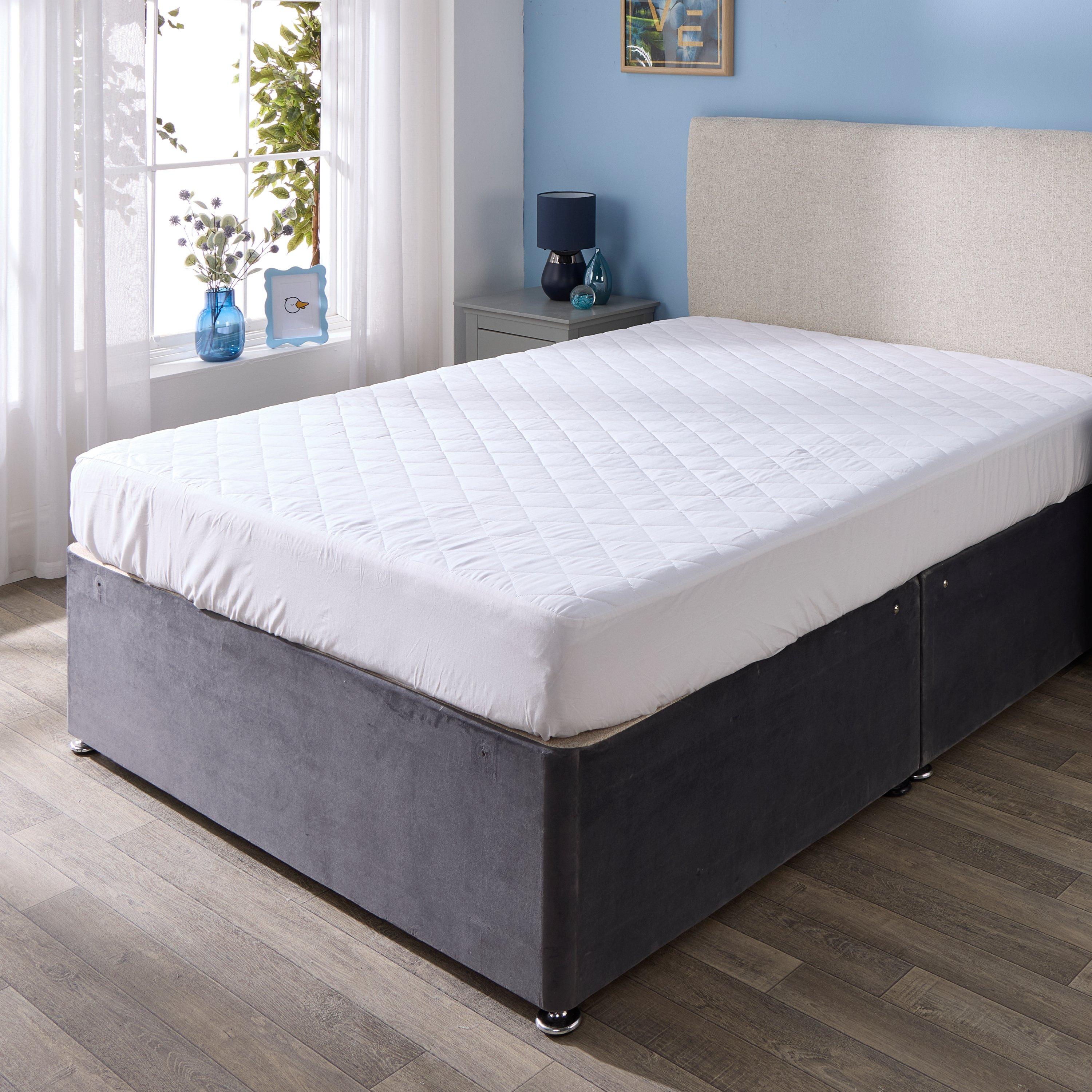 White - Downland - Extra Deep Cotton Mattress Protector - 3