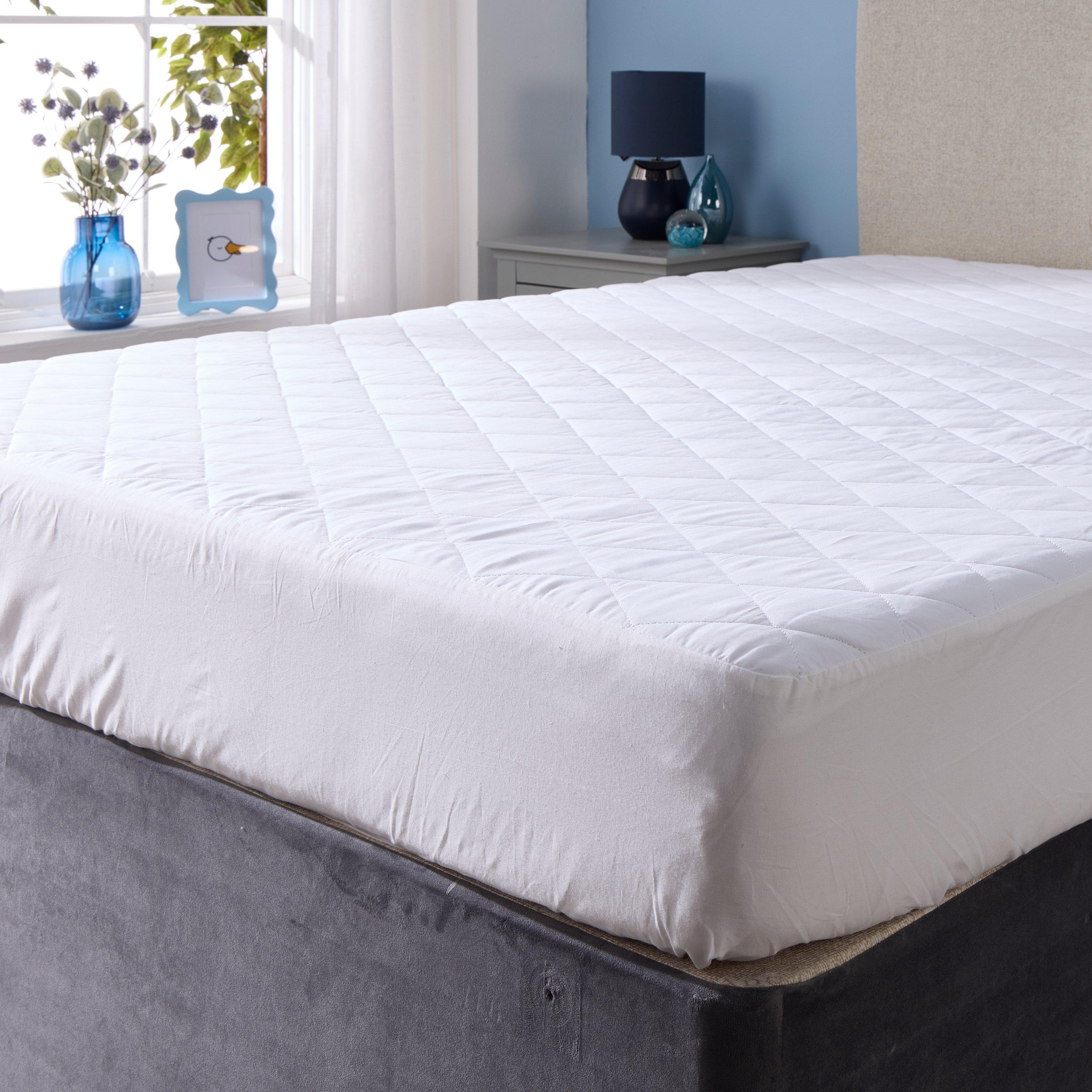 White - Downland - Extra Deep Cotton Mattress Protector - 4