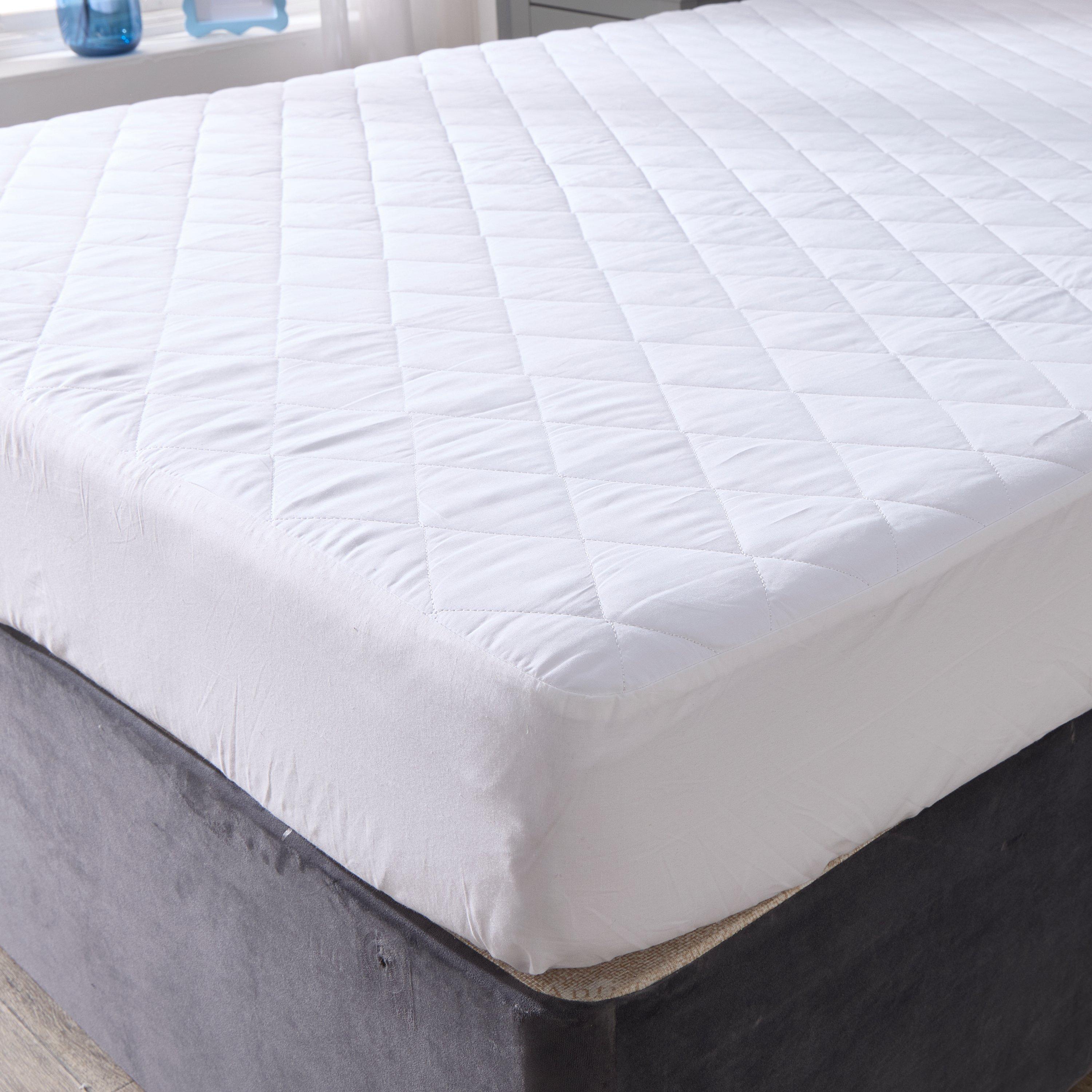White - Downland - Extra Deep Cotton Mattress Protector - 7