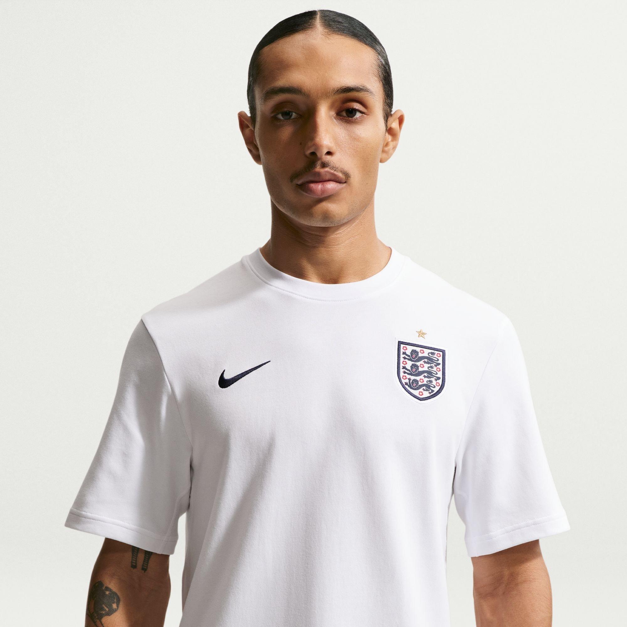 Wit/Marineblauw - Nike - Men's England Short Sleeve T-Shirt - 1