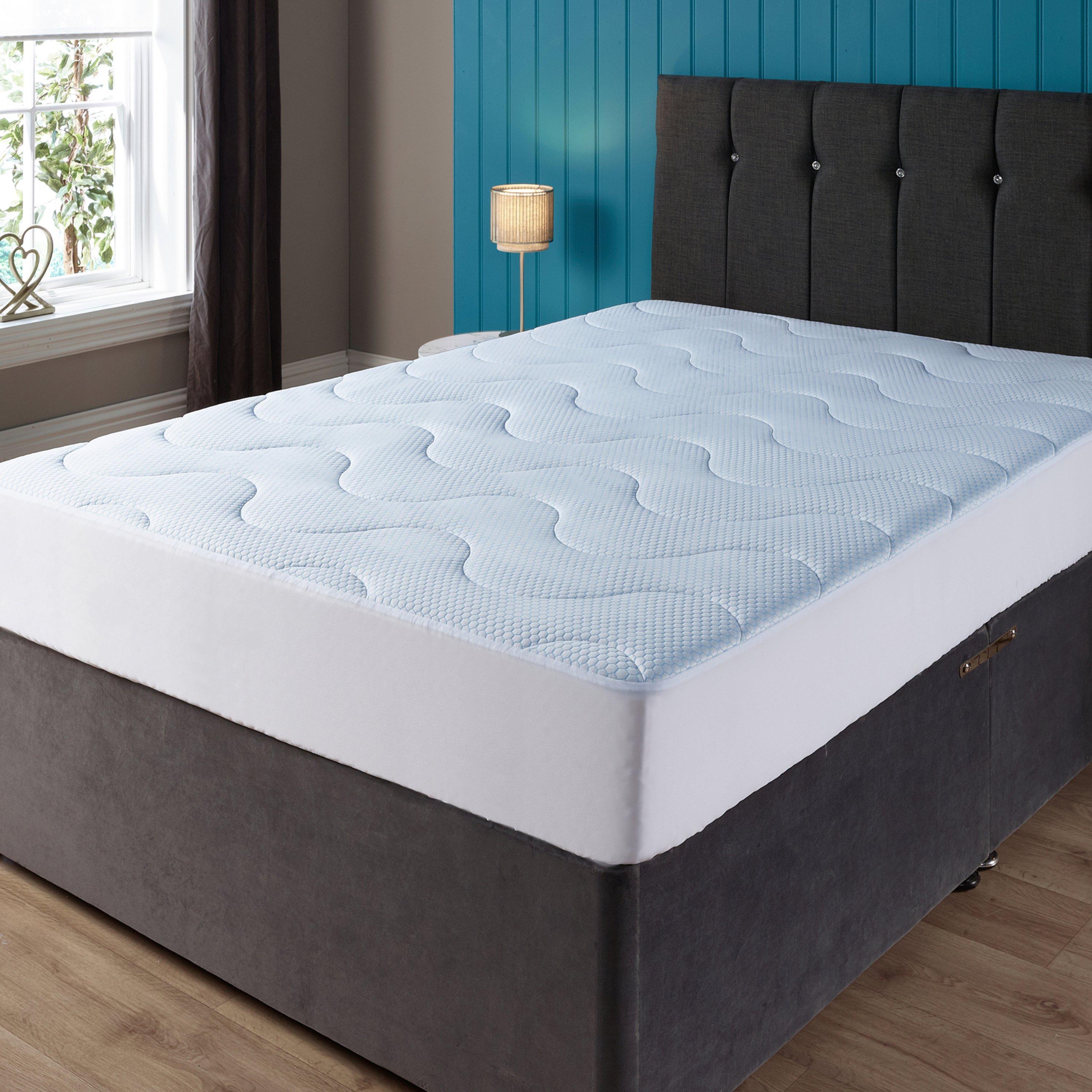 White - Downland - Cooldown Quilted Mattress Protector - 2