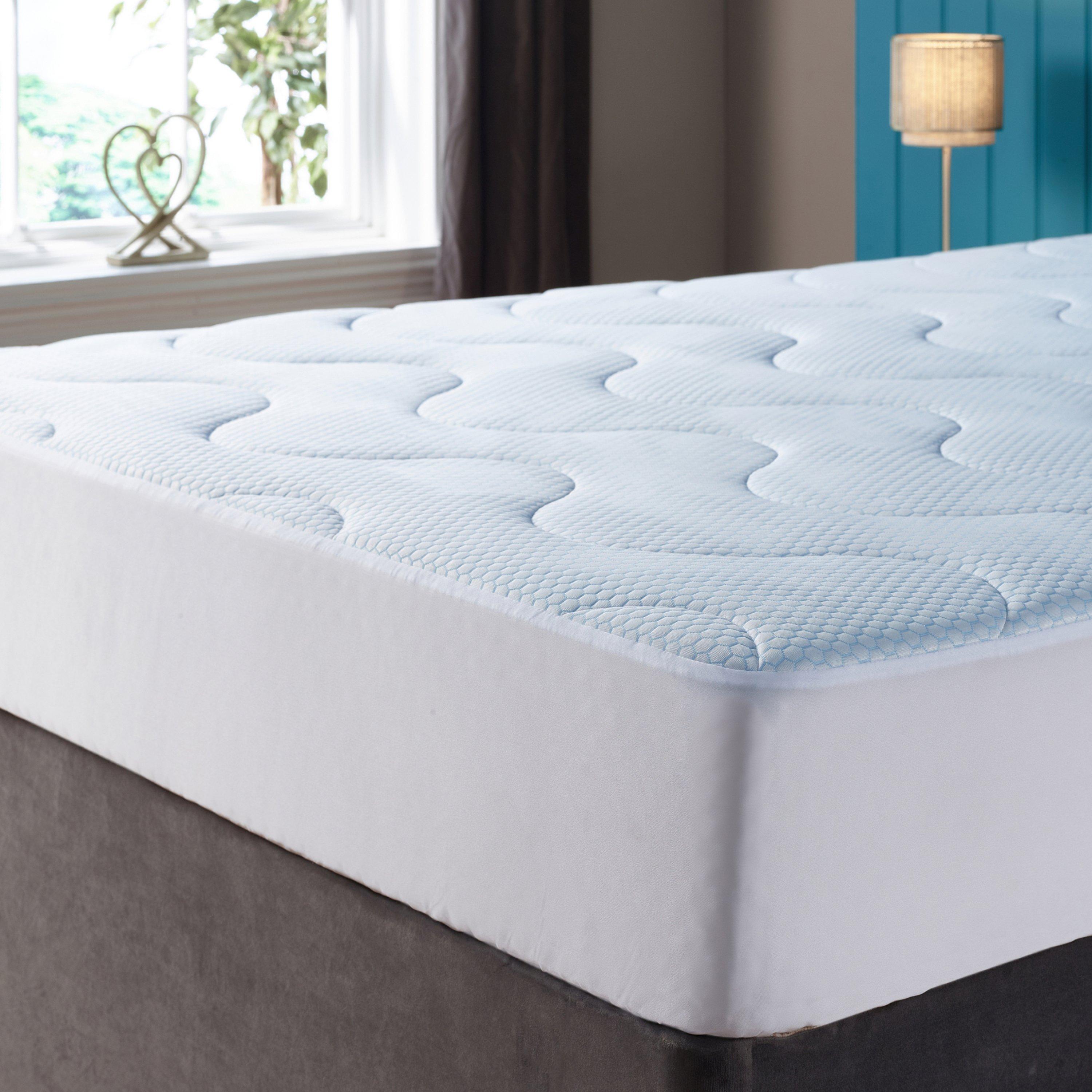 White - Downland - Cooldown Quilted Mattress Protector - 3