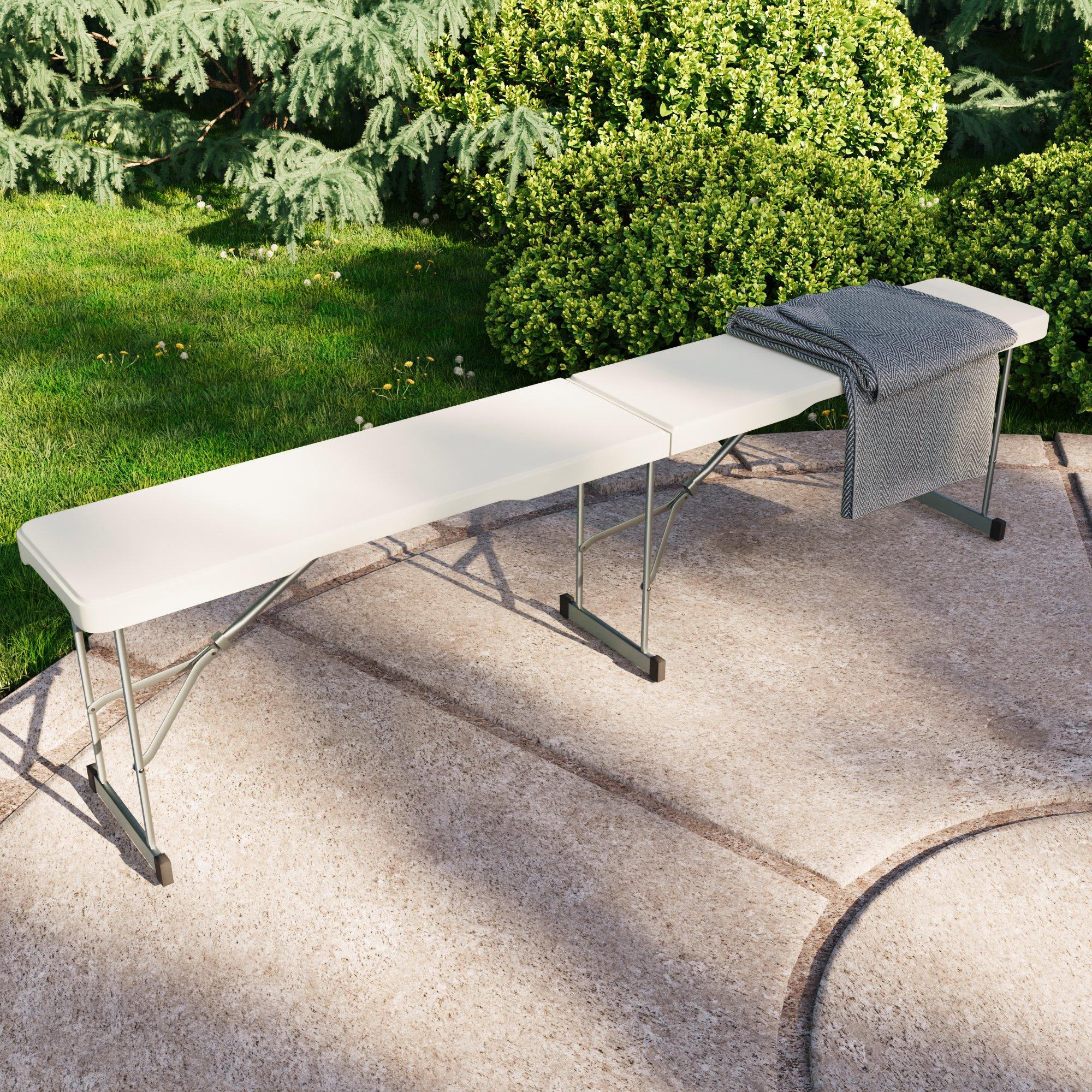 Lassic Home Vida Indoor Outdoor Folding Trestle Bench 6ft