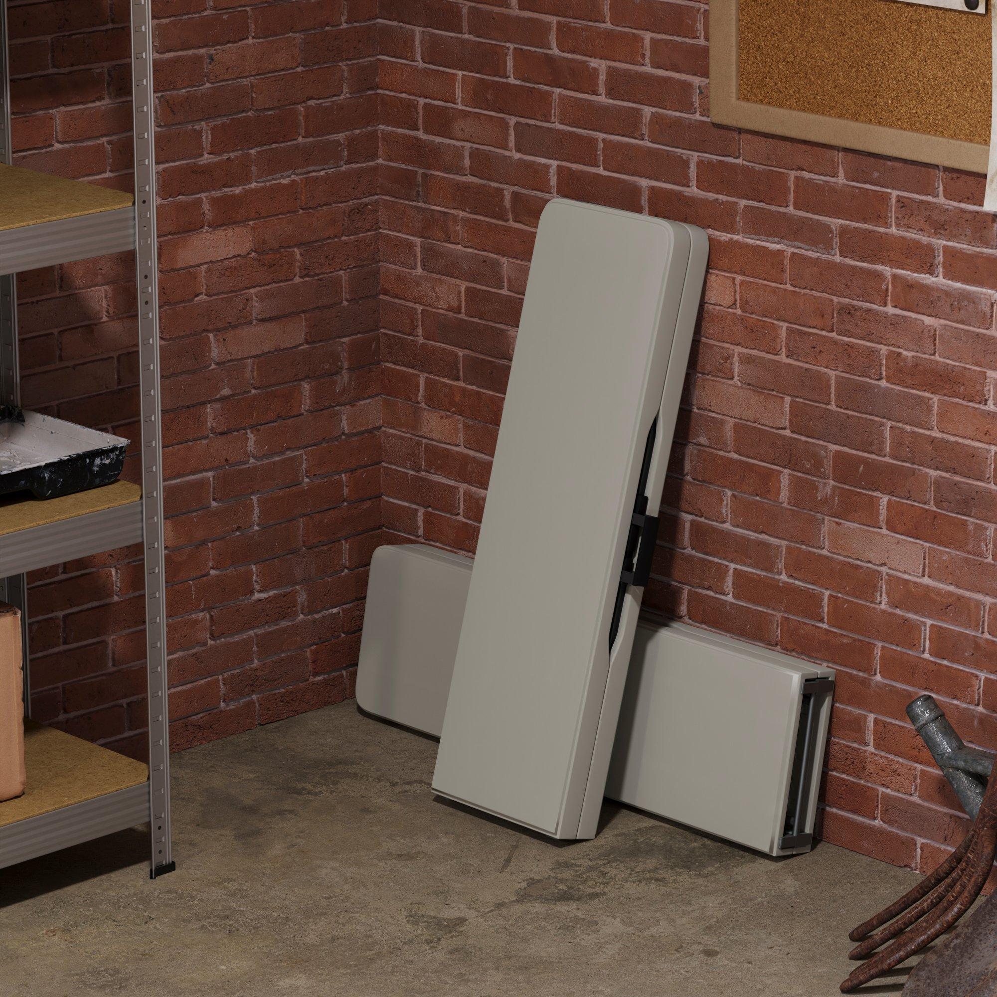 White - Lassic - Home Vida Indoor Outdoor Folding Trestle Bench 6ft - 7