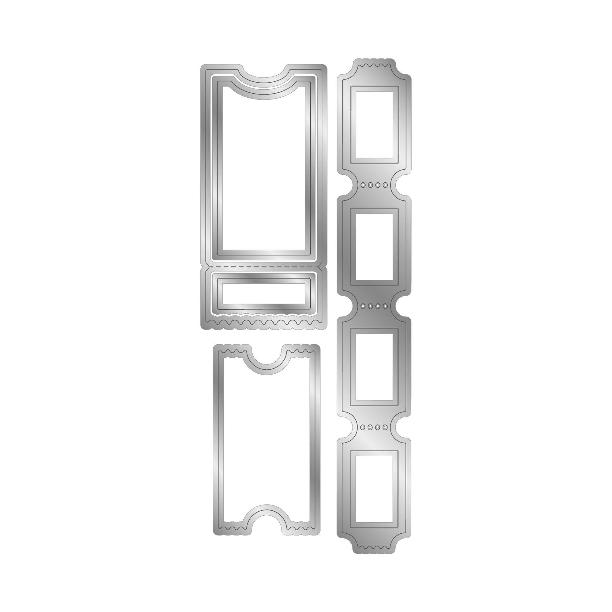 Multi - Crafters Companion - Ticket Fun Stamp and Die - 2