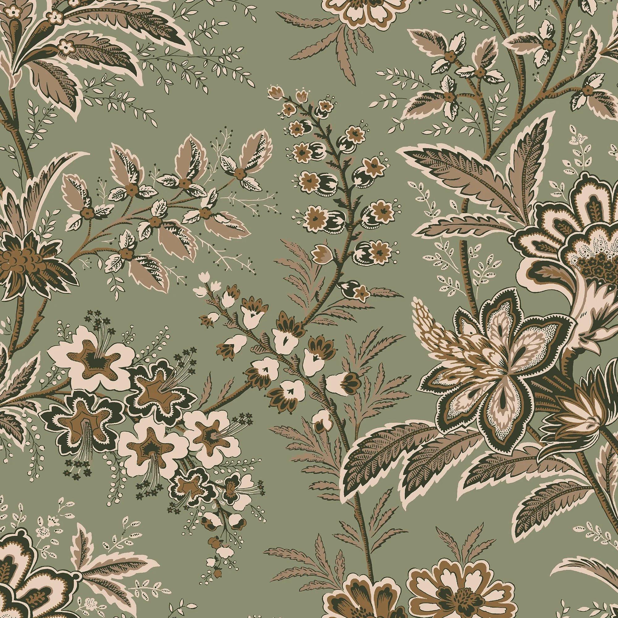 Sage Green - Laura Ashley - Marlbrook Wallpaper - 1