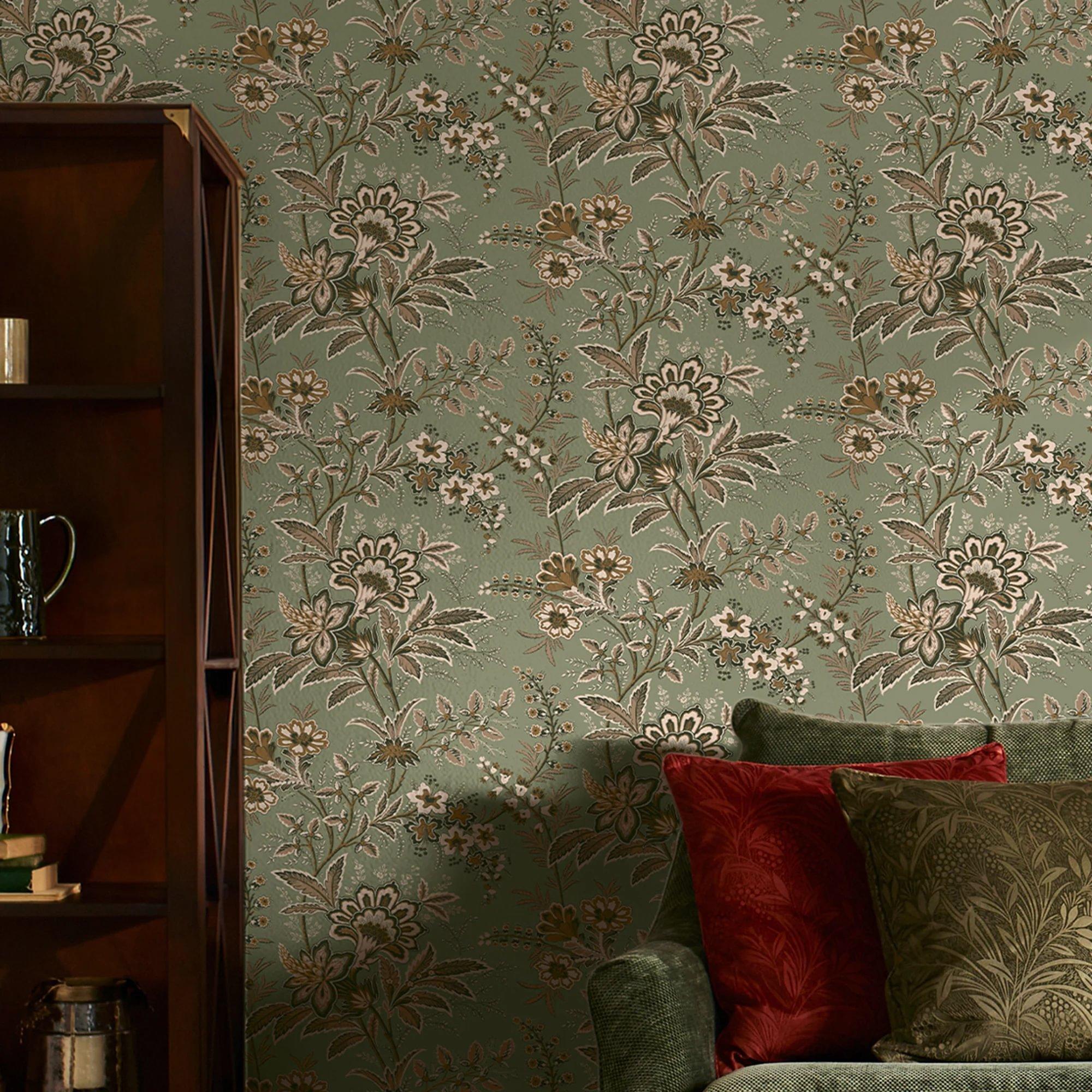 Sage Green - Laura Ashley - Marlbrook Wallpaper - 2