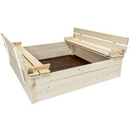 Charles Bentley Leisure Square Wood Sand Pit with Bench