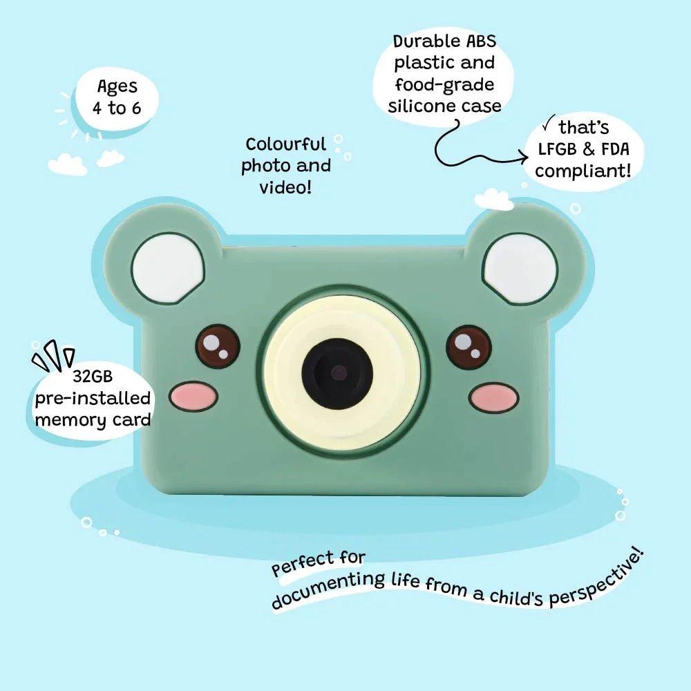 Green - Kiimento - Mikayo the Bear Kids Digital Camera & Video Camcor - 4