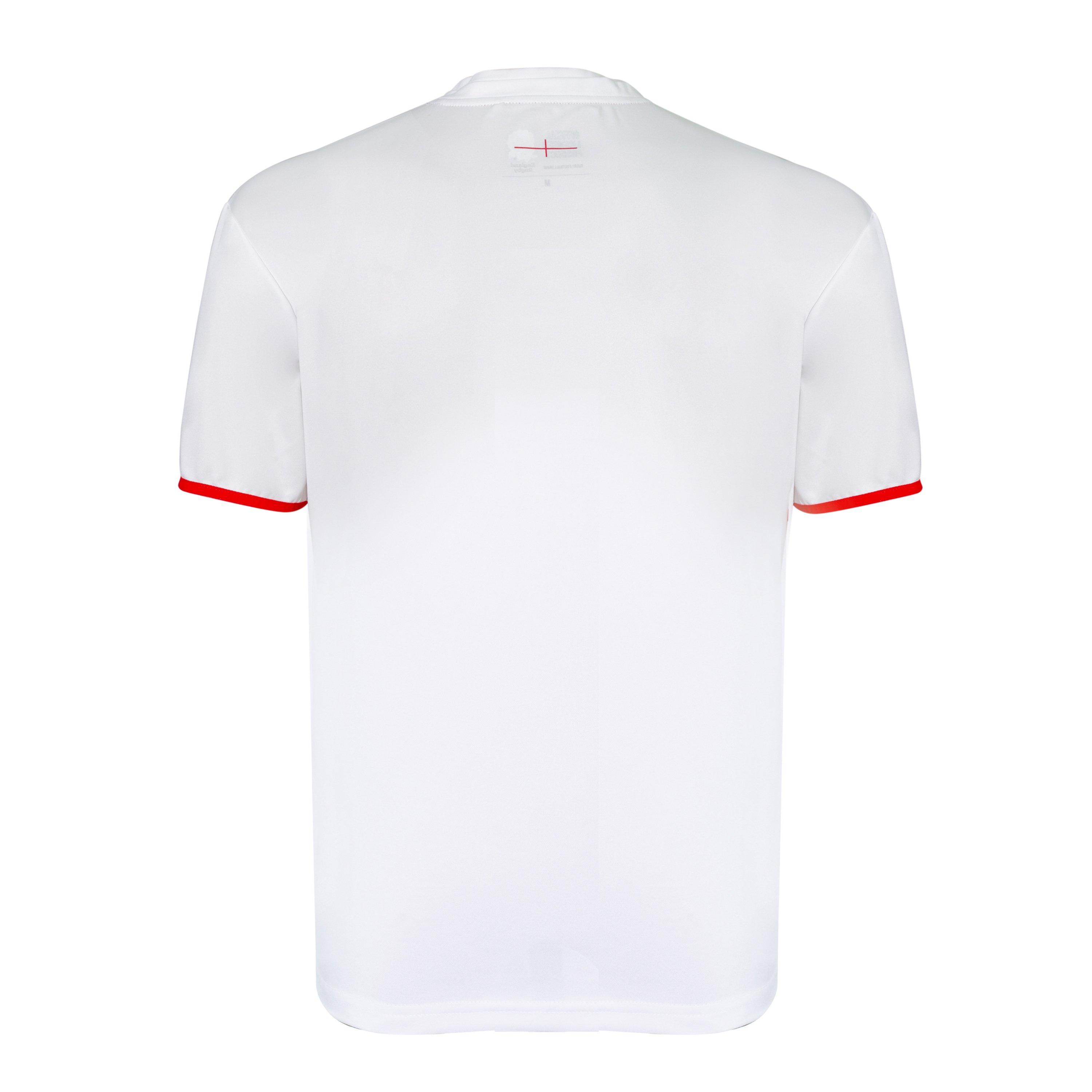White - RFU - England Poly T Shirt Adults - 2