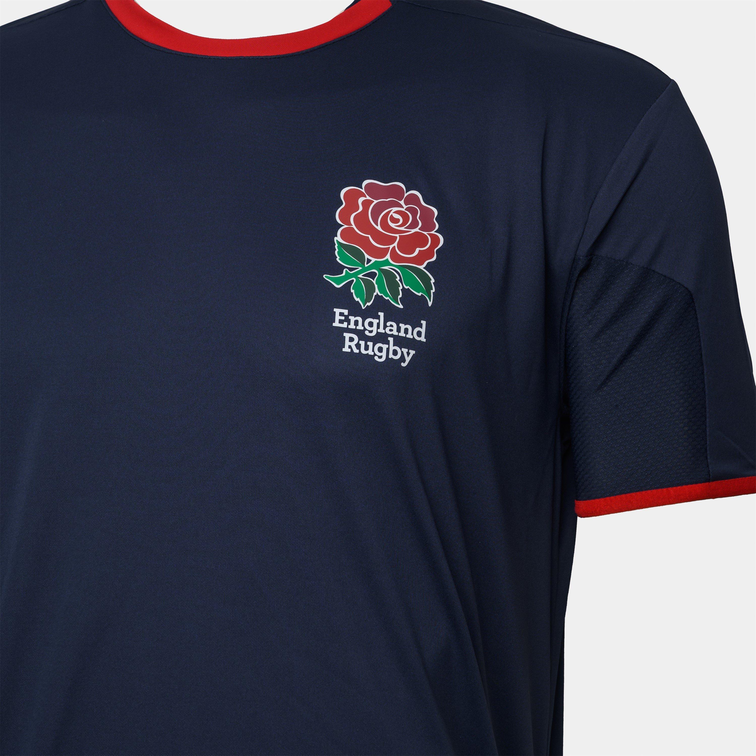 Navy - RFU - England Poly T Shirt Adults - 3