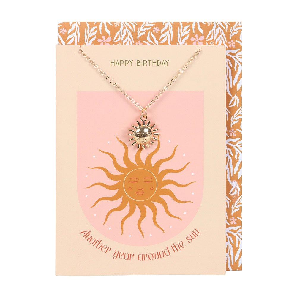 Gold - Something Different - Sun Necklace on Birthday Card - 6